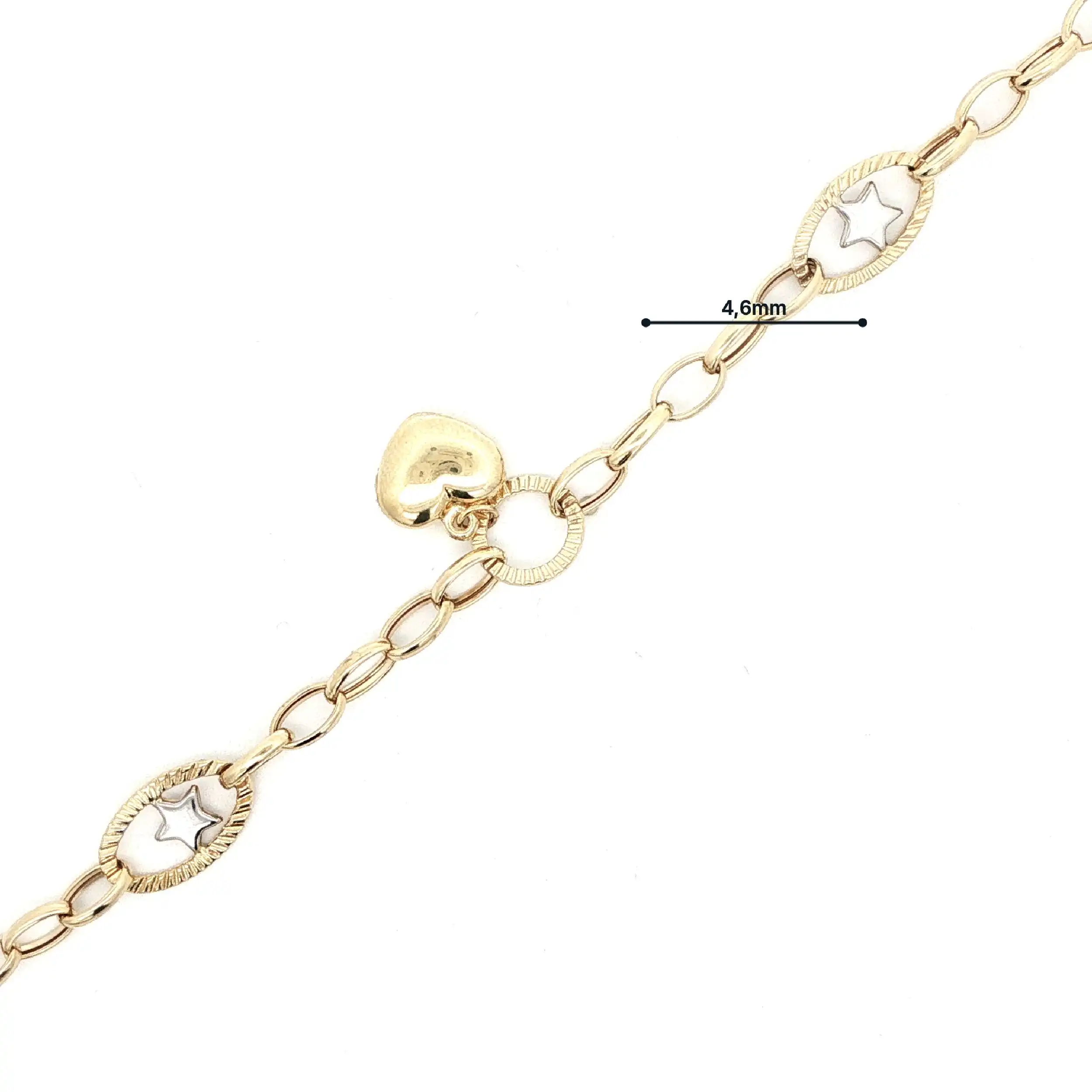 Armband Bicolor mit Herzanhänger