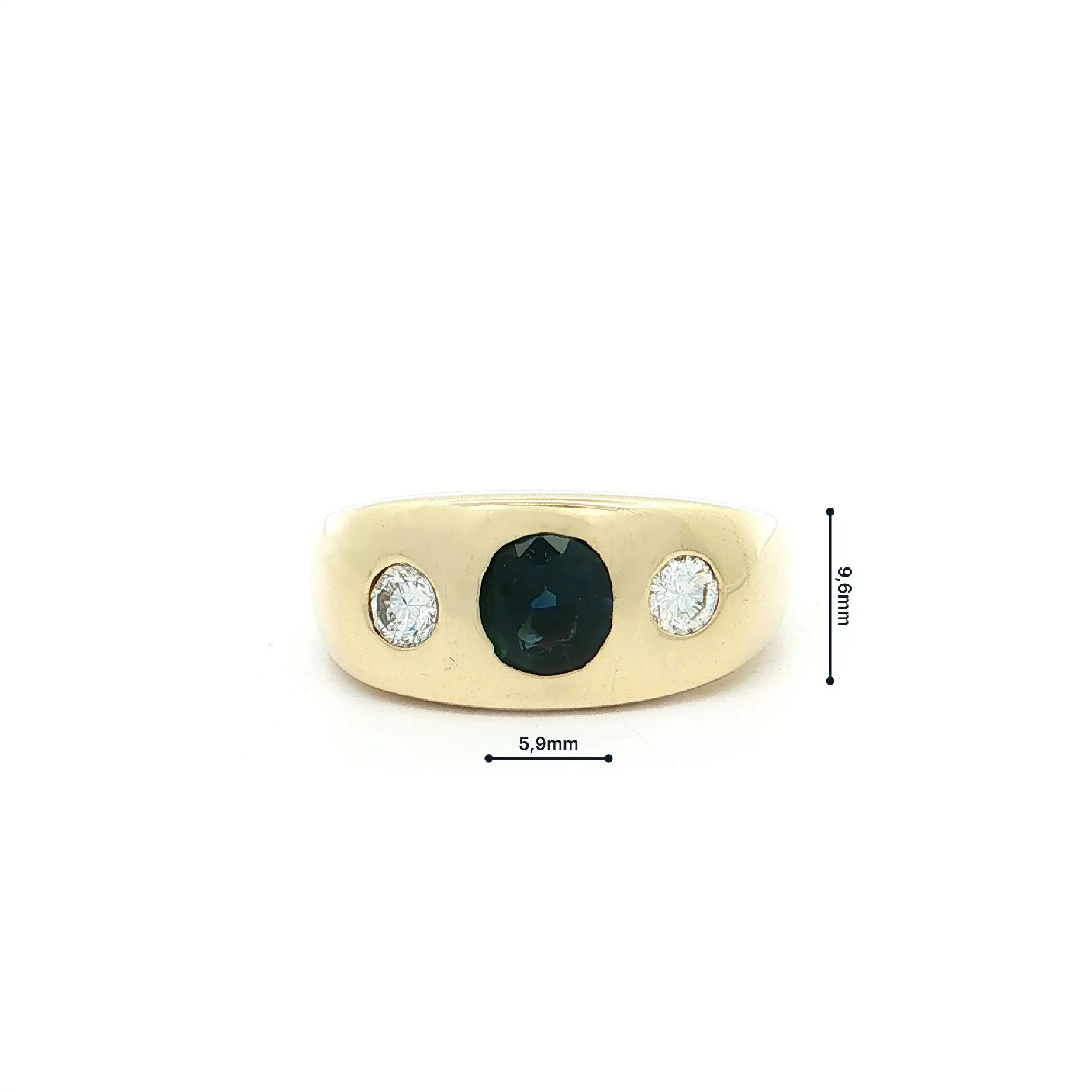 Bandring Gelbgold mit Brillanten und Saphir Bandring Gelbgold mit Brillanten und Saphir