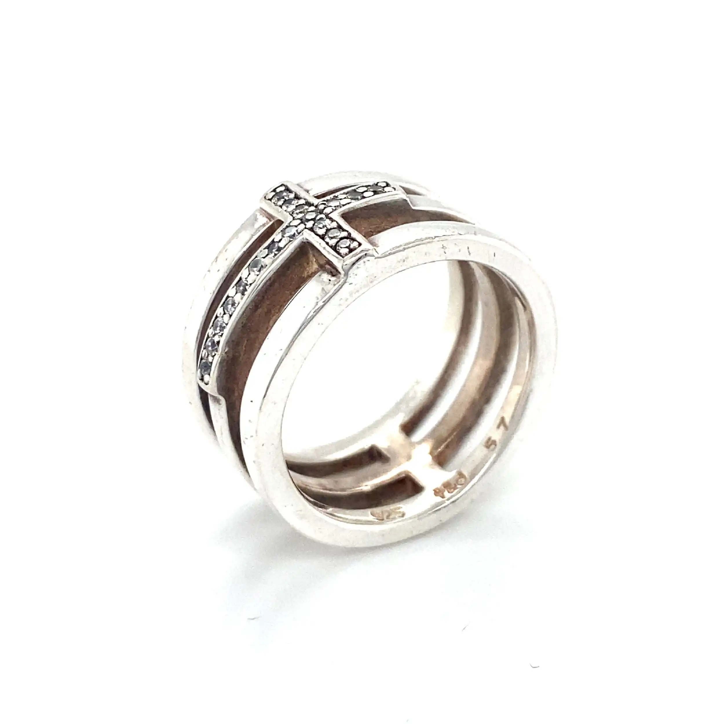Ring Silber mit Kreuz Zirkonia Ring Silber mit Kreuz Zirkonia
