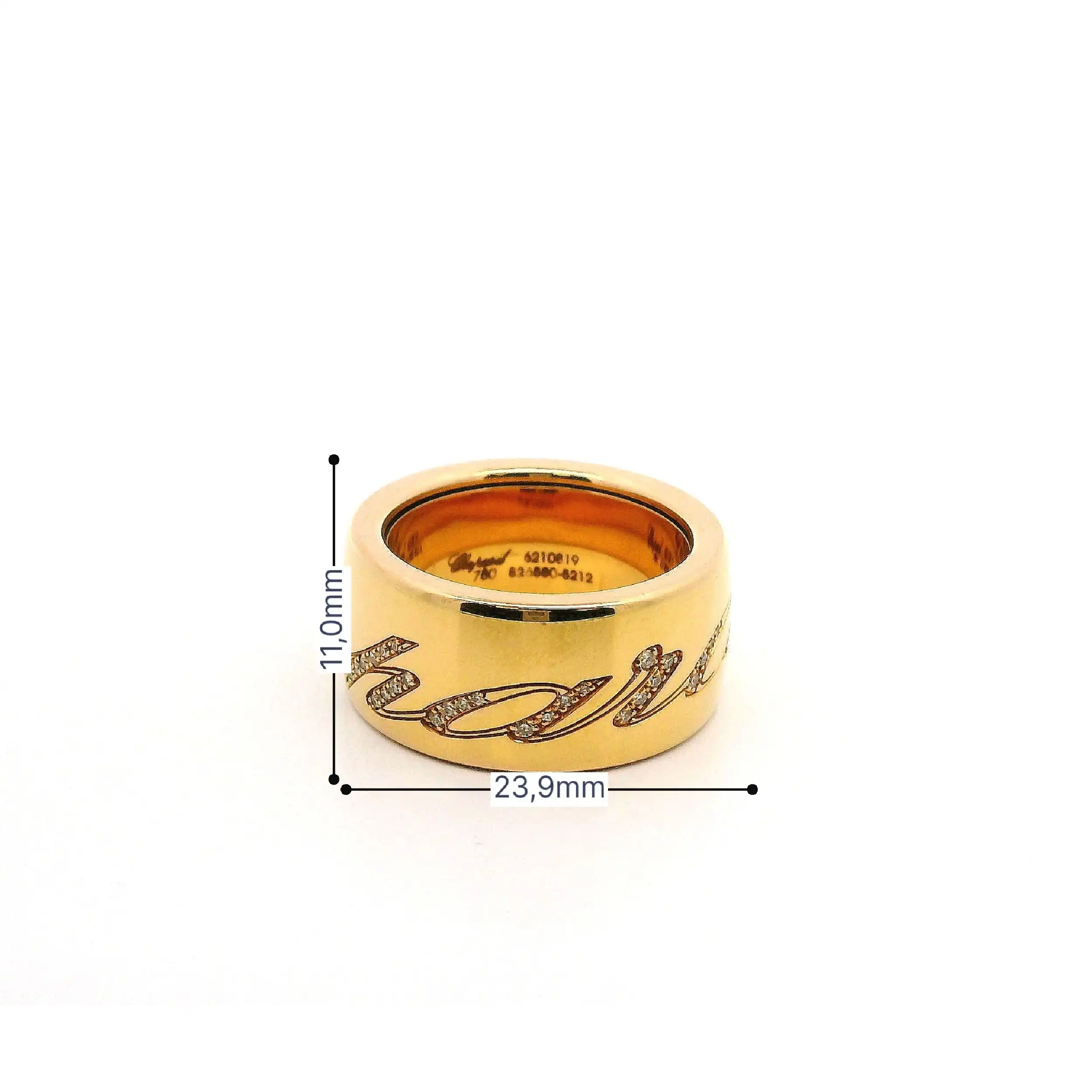 Ring Rotgold Chopard Chopardissimo mit Brillanten mit Box und Papieren Ring Rotgold Chopard Chopardissimo mit Brillanten mit Box und Papieren