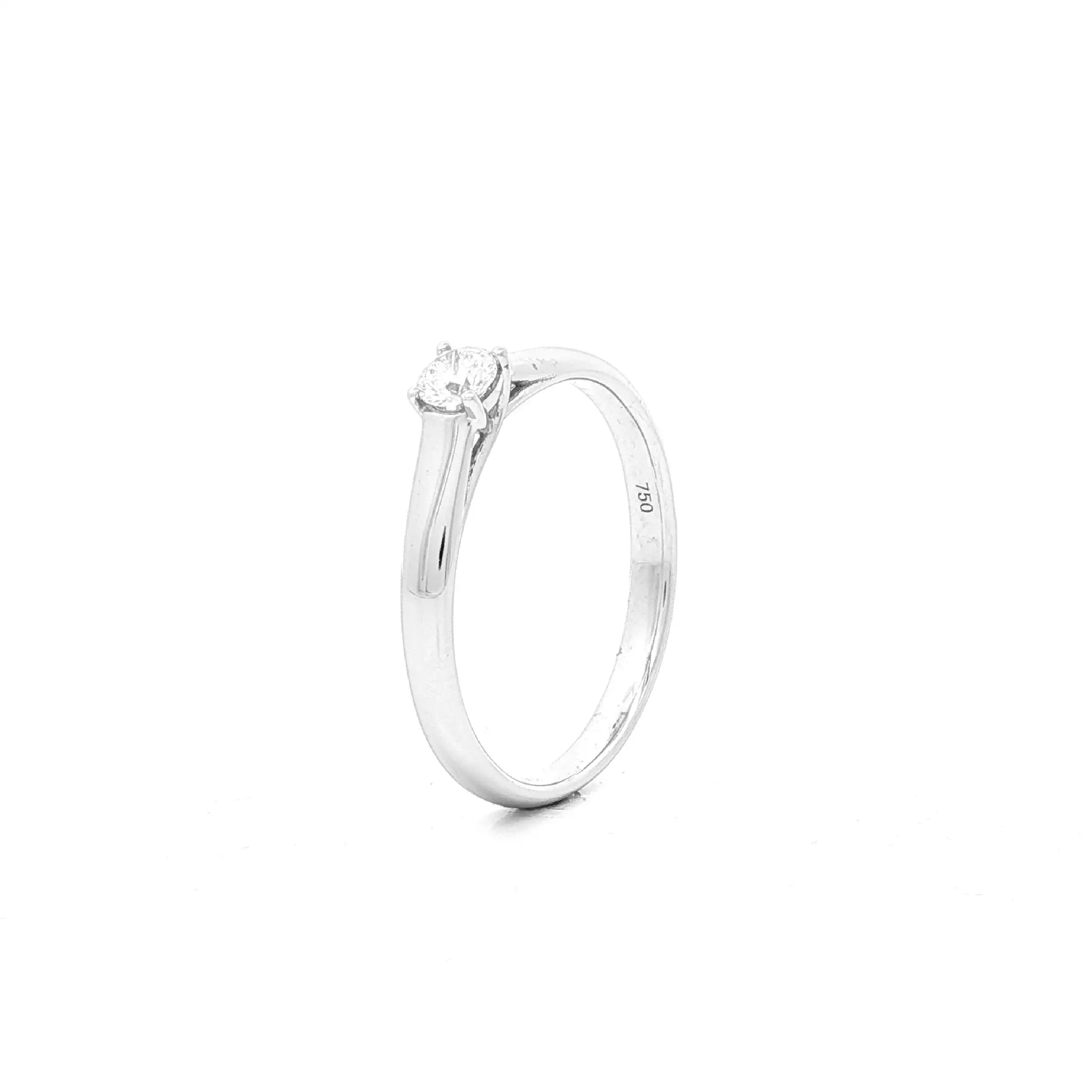 Solitärring Weißgold mit Brillant Solitärring Weißgold mit Brillant