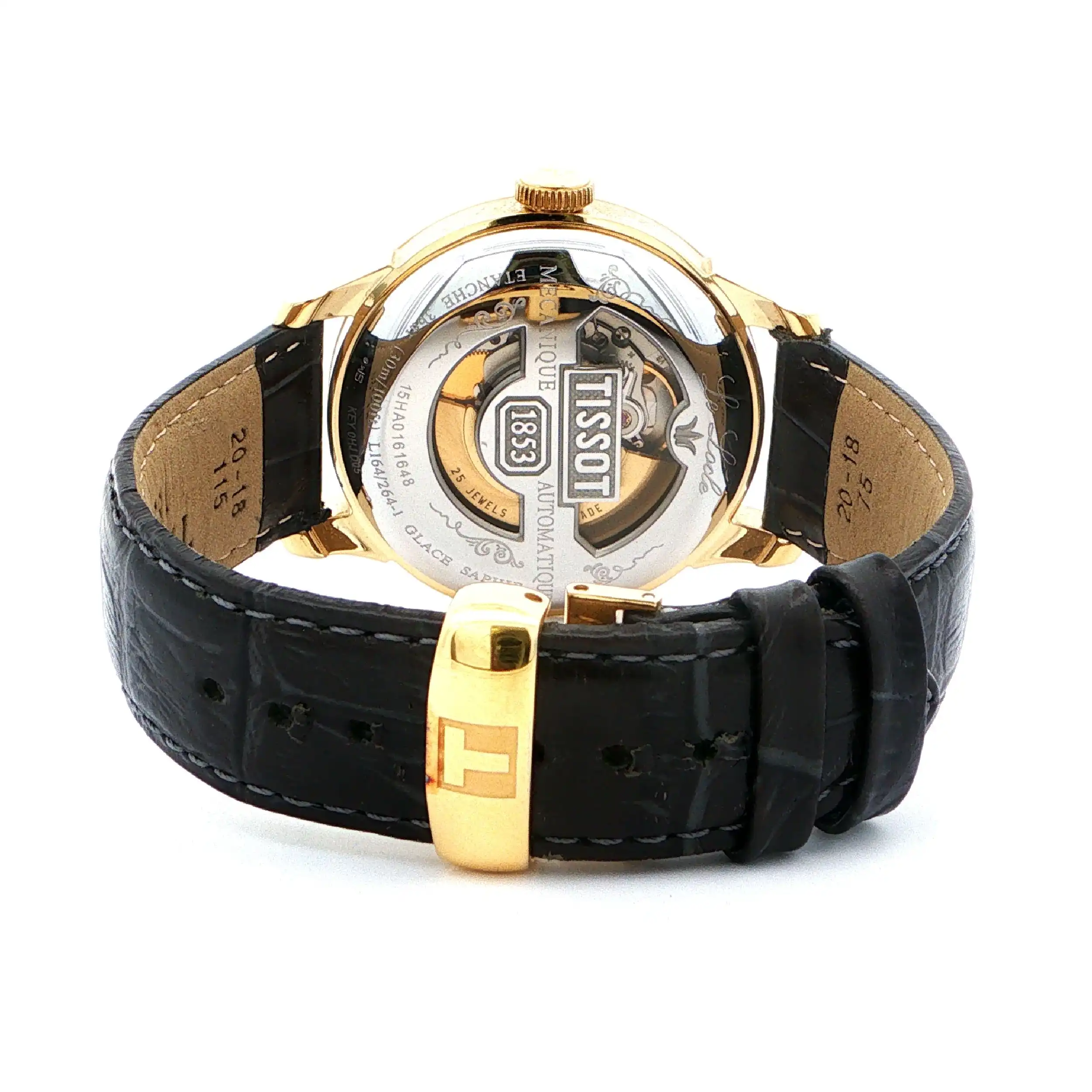 Herrenuhr Tissot Le Locle Stahl/vergoldet mit Lederband Automatik