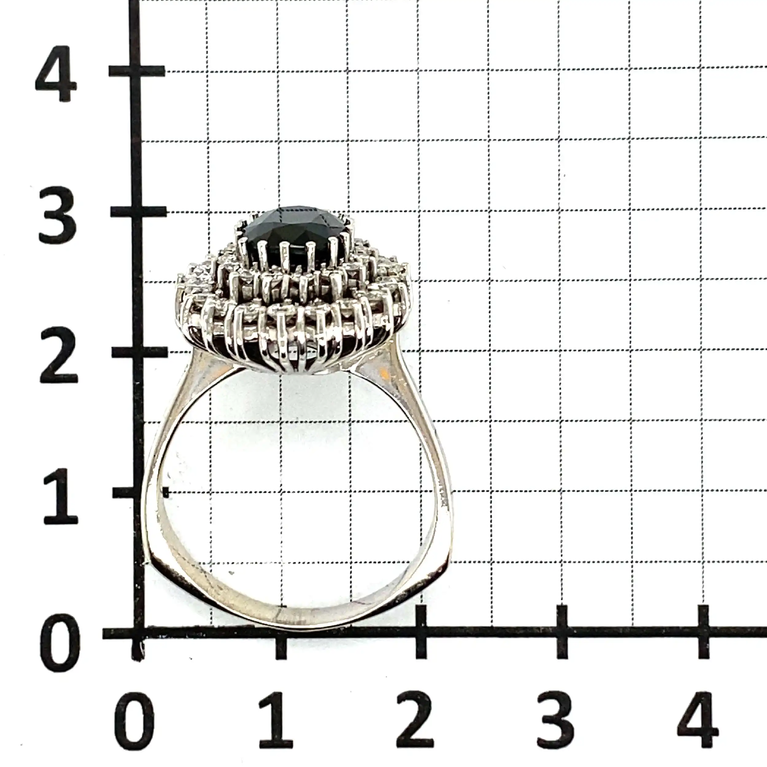 Ring Weißgold mit Saphir & Brillanten