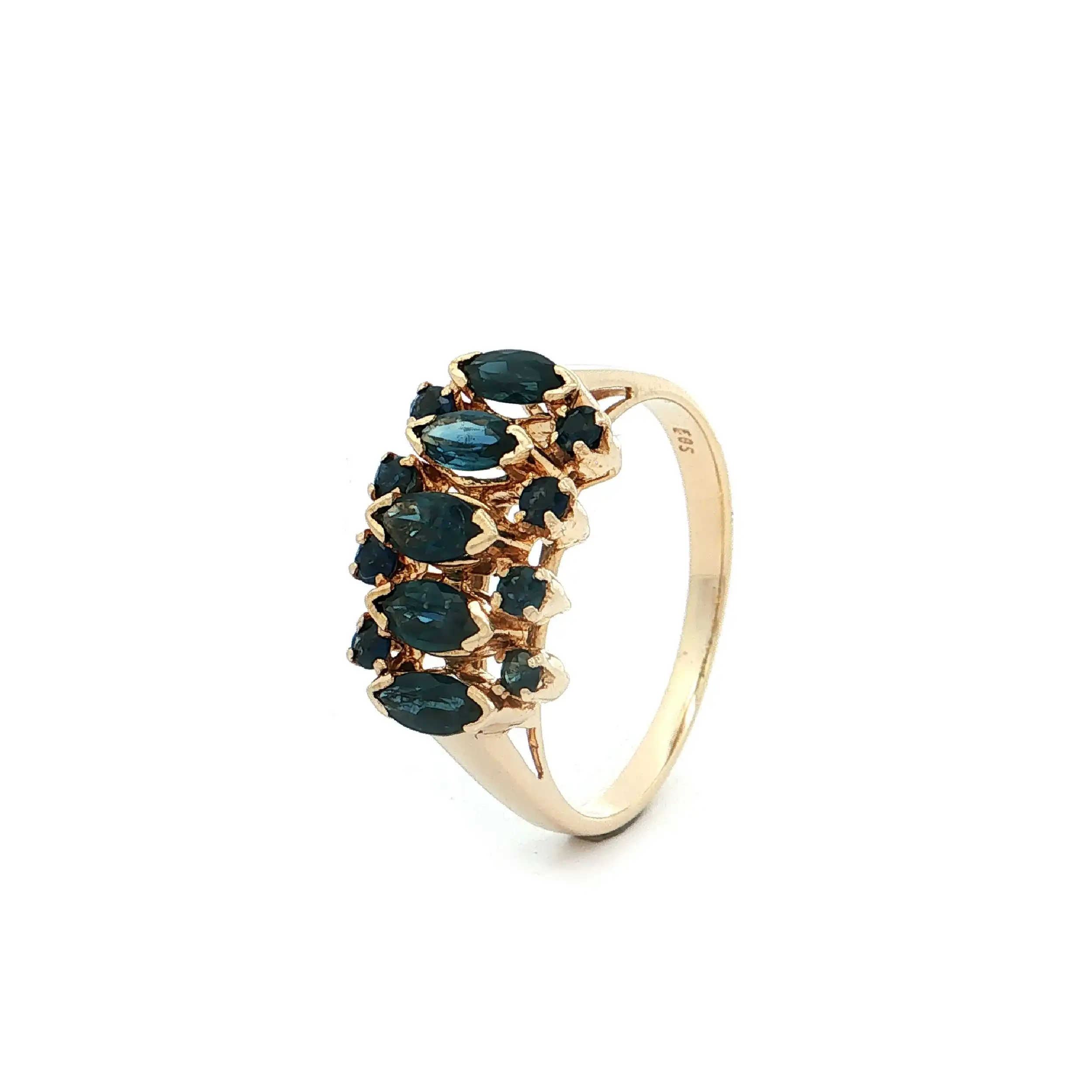 Ring Gelbgold mit Saphiren