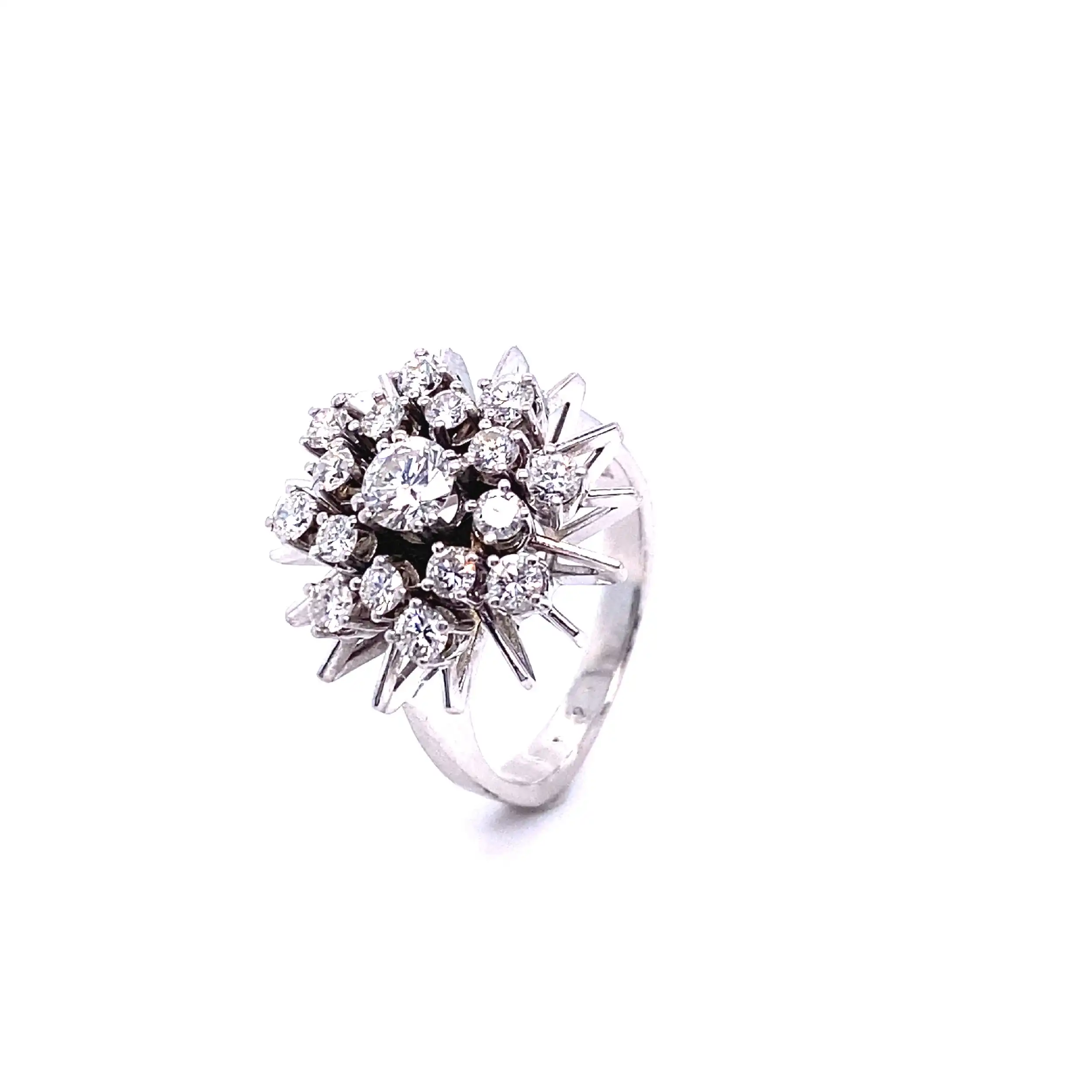 Ring Weißgold mit Brillanten, graviert mit 1,28ct Ring Weißgold mit Brillanten, graviert mit 1,28ct