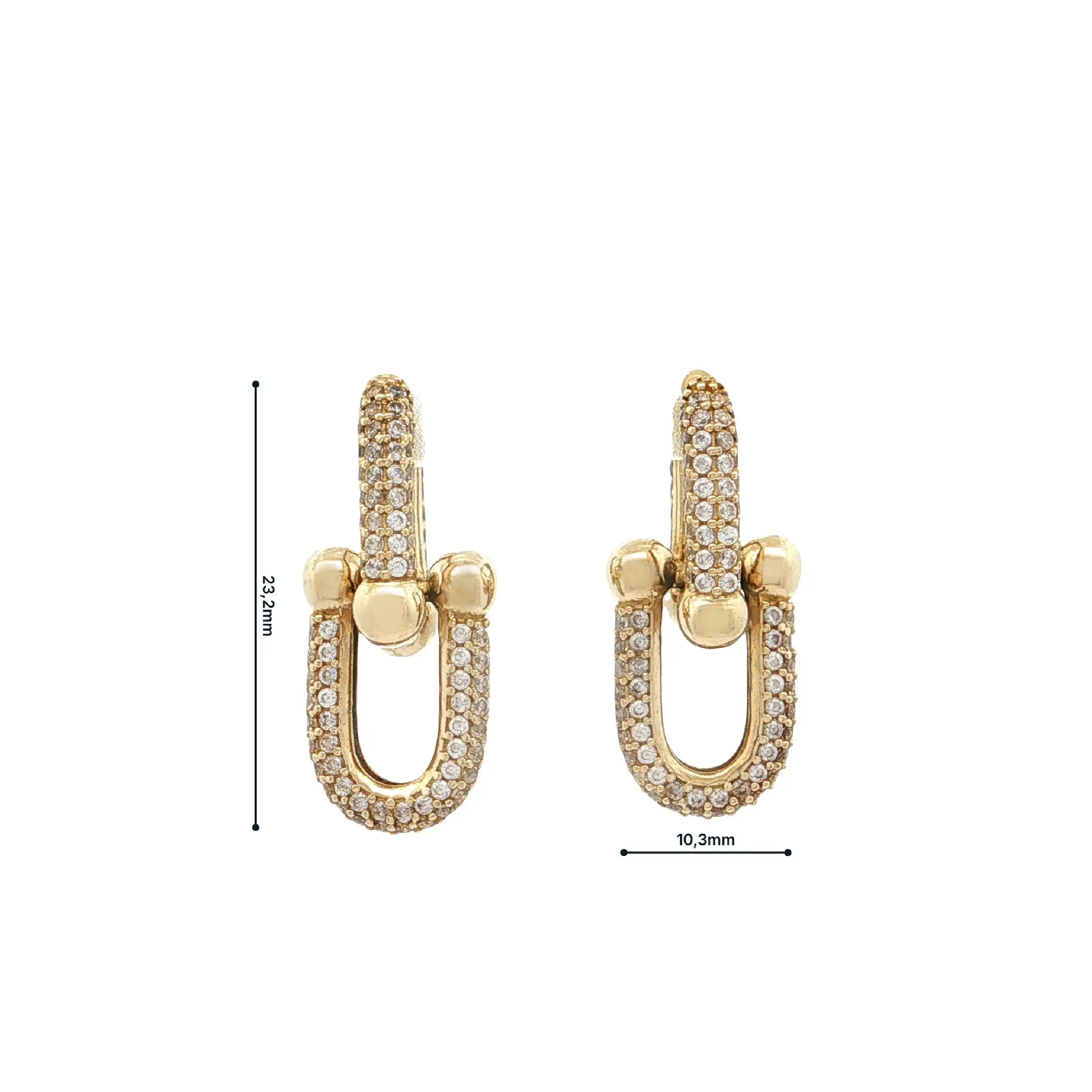Ohrhänger Gelbgold mit Zirkonia Ohrhänger Gelbgold mit Zirkonia