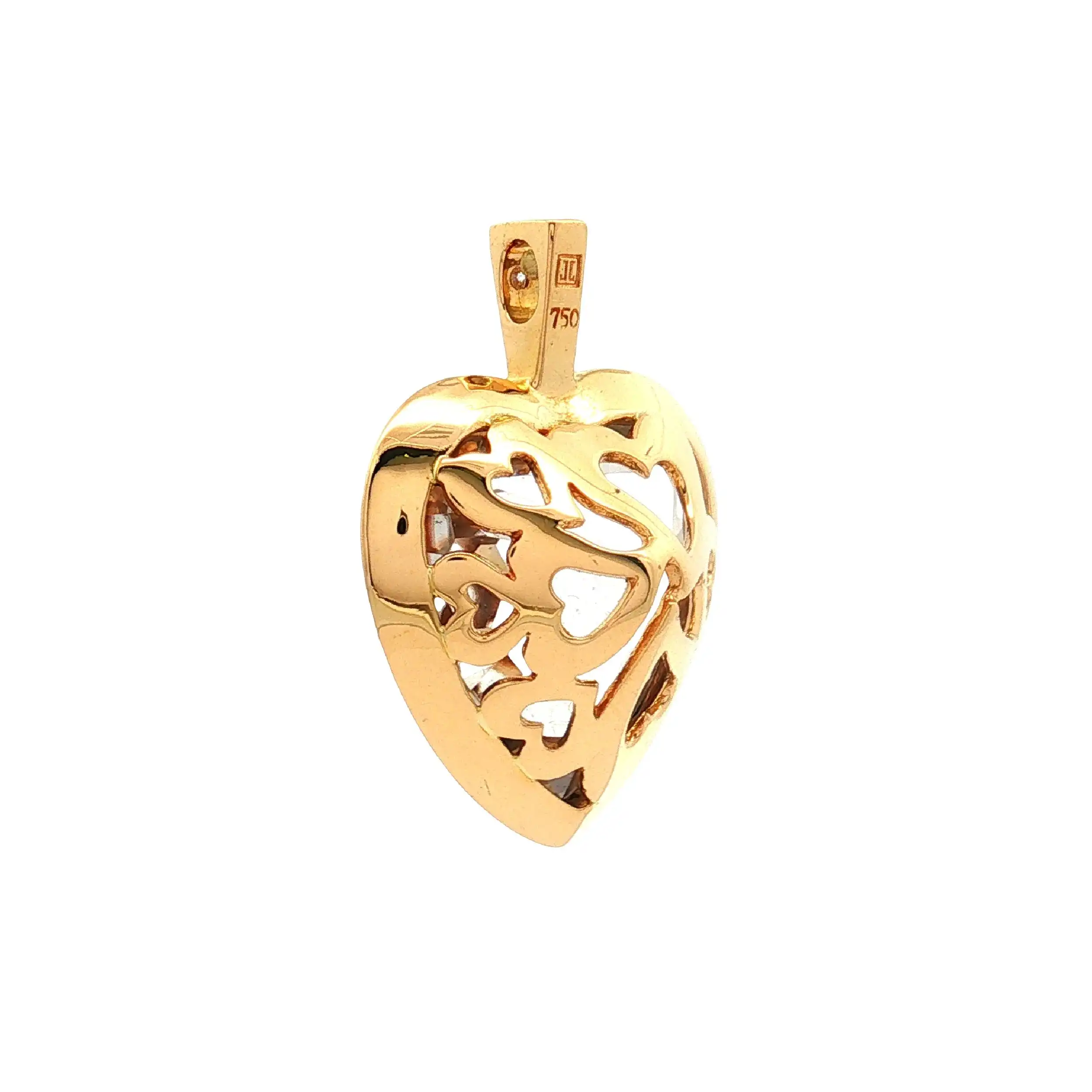Anhänger Gelbgold Jette mit Bergkristall und Brillanten