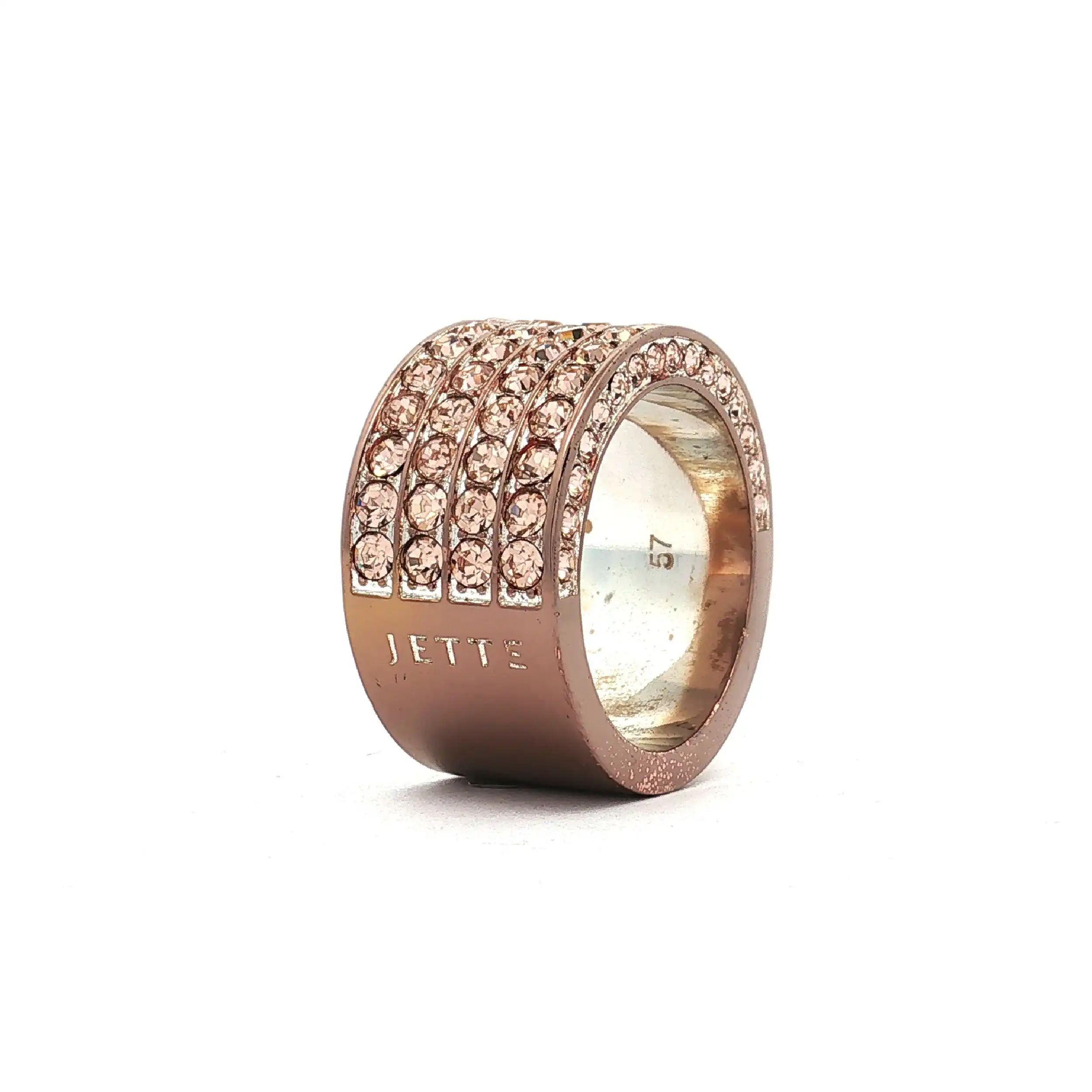Jette Ring Stahl vergoldet mit Zirkonia