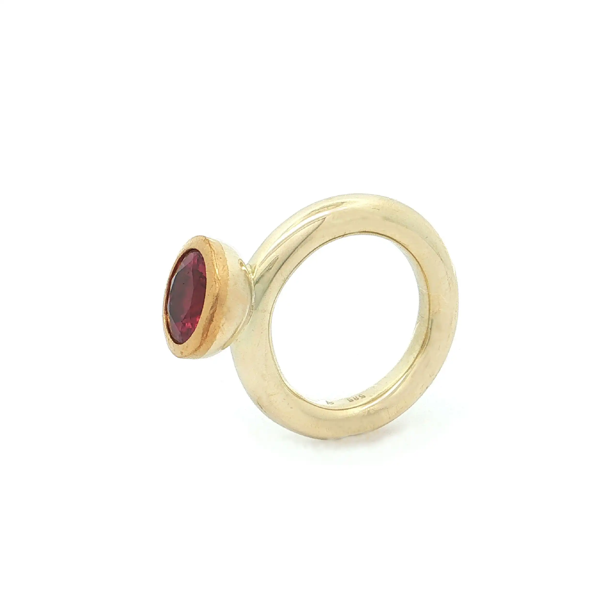 Ring Gelbgold mit pinkem Turmalin