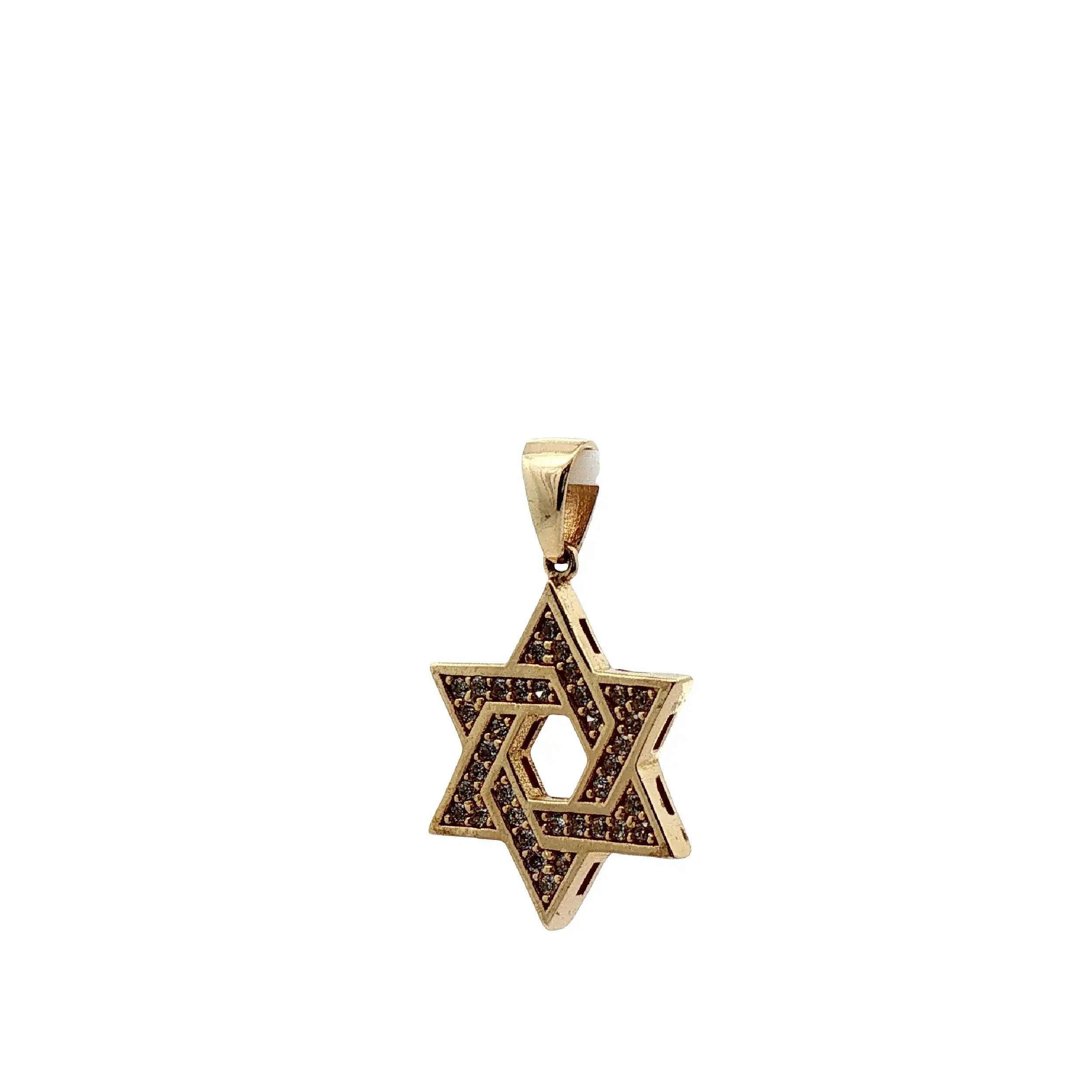 Anhänger Gelbgold Davidstern mit Zirkonia Anhänger Gelbgold Davidstern mit Zirkonia
