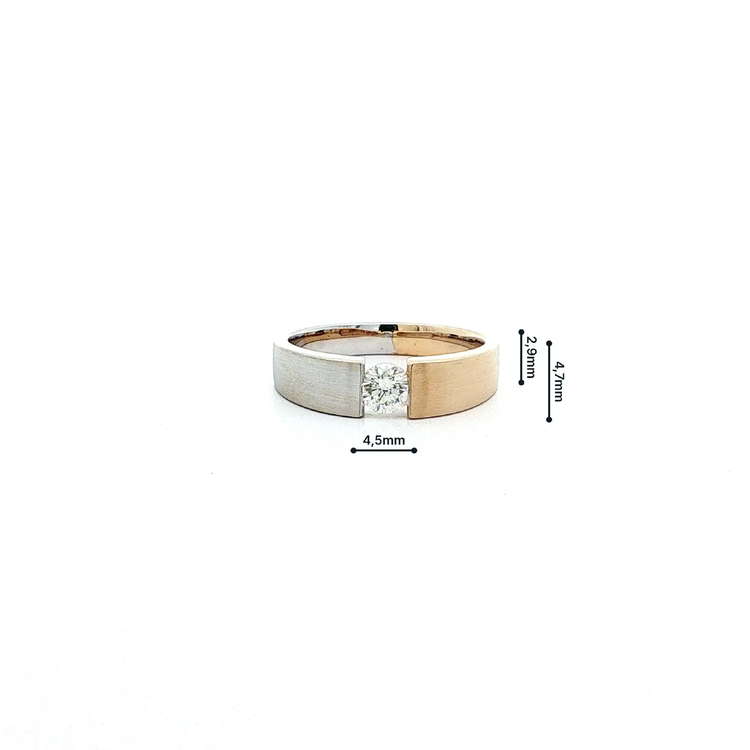 Ring Bicolor mit Brillant