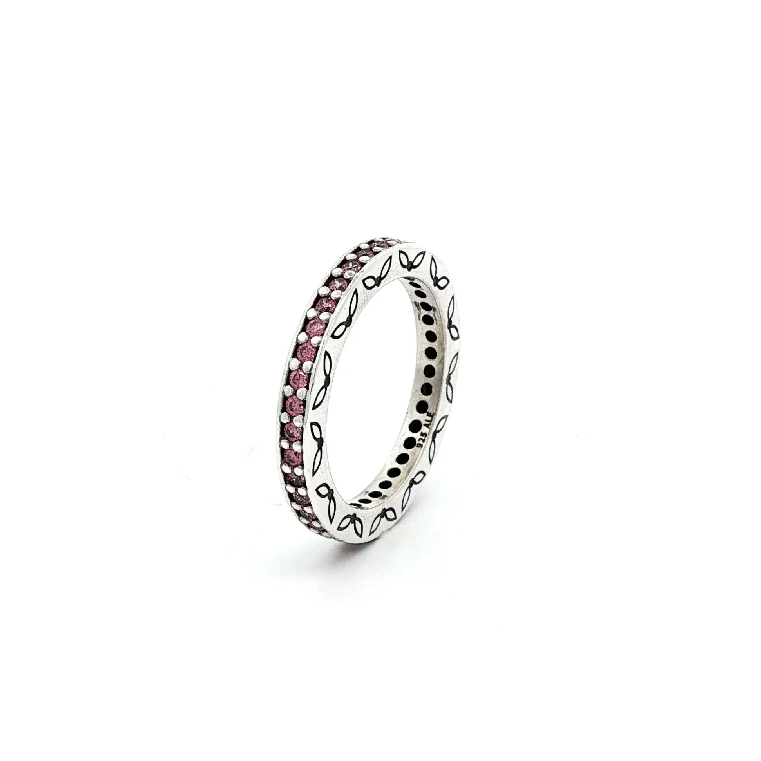 Memoryring Silber mit pinken Farbsteinen Memoryring Silber mit pinken Farbsteinen