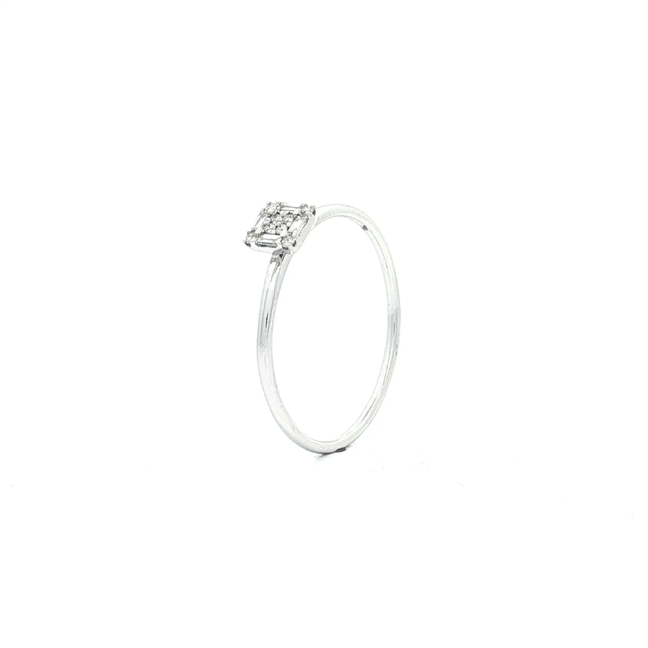 Ring Weißgold mit Brillanten und Diamanten Ring Weißgold mit Brillanten und Diamanten