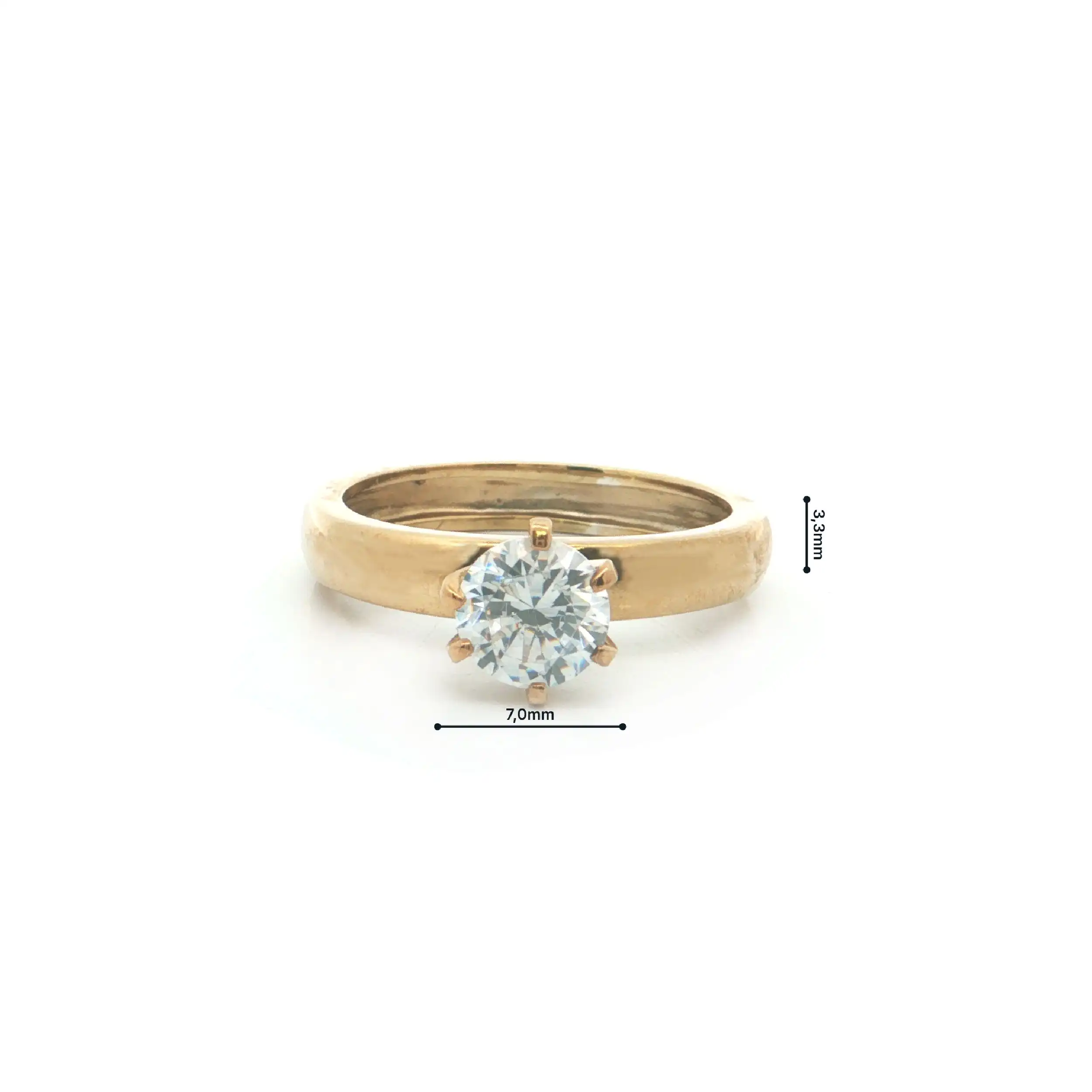 Ring Silber vergoldet mit Zirkonia