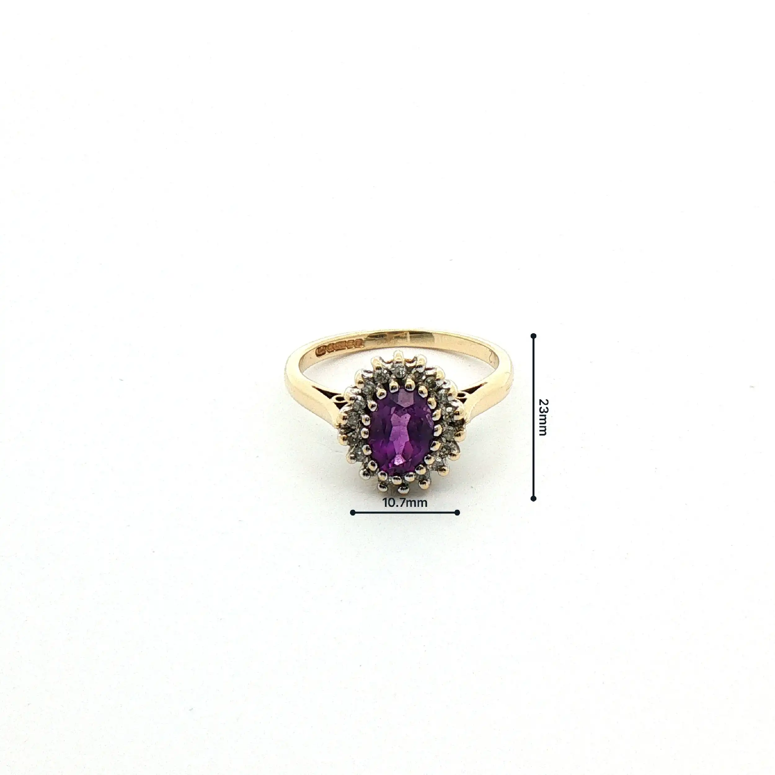 Ring Bicolor mit Diamanten und Amethyst