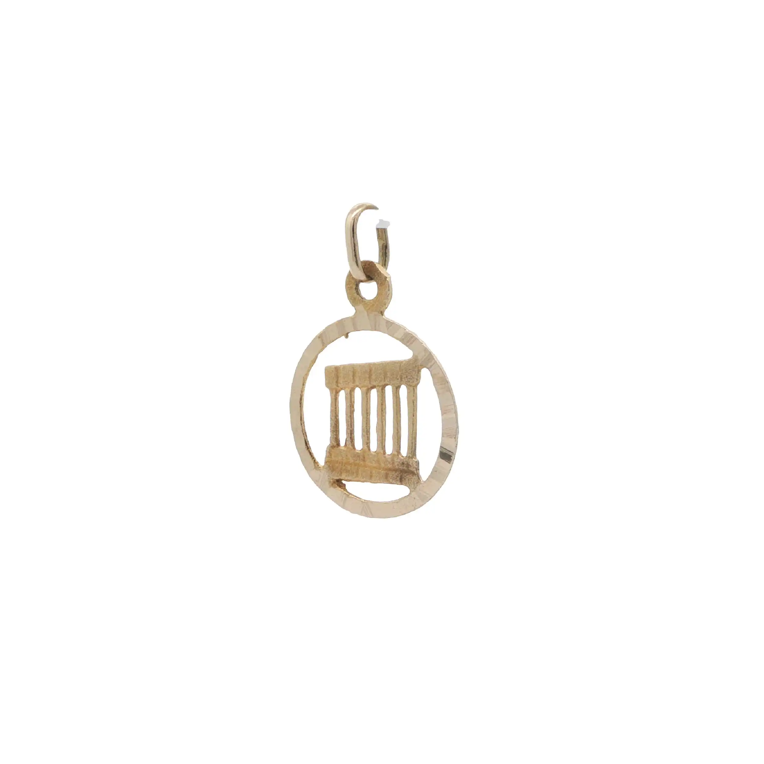 Anhänger Gelbgold mit griechischen Tempel