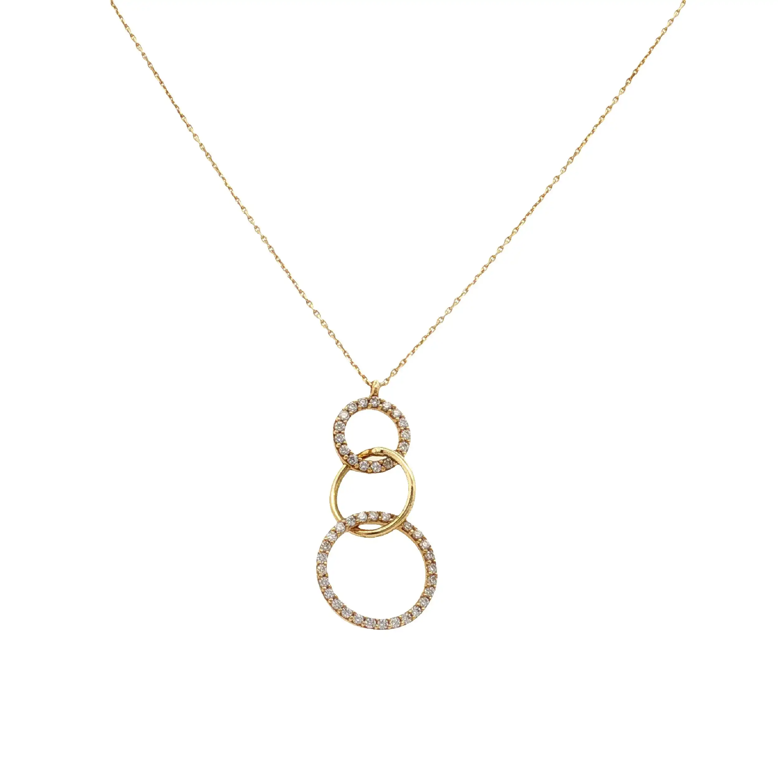 Kette mit Anhänger Gelbgold mit Zirkonia Kette mit Anhänger Gelbgold mit Zirkonia