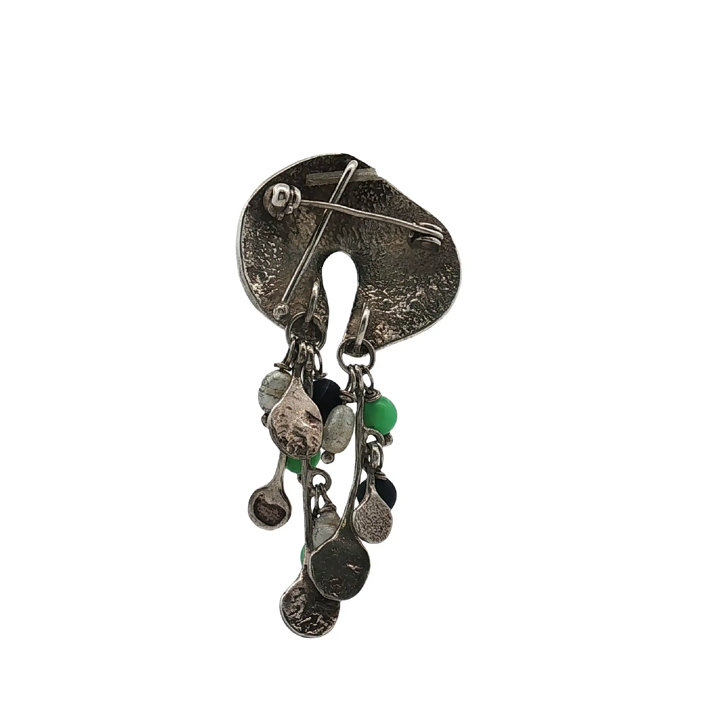 Brosche Silber mit Farbsteinen Brosche Silber mit Farbsteinen