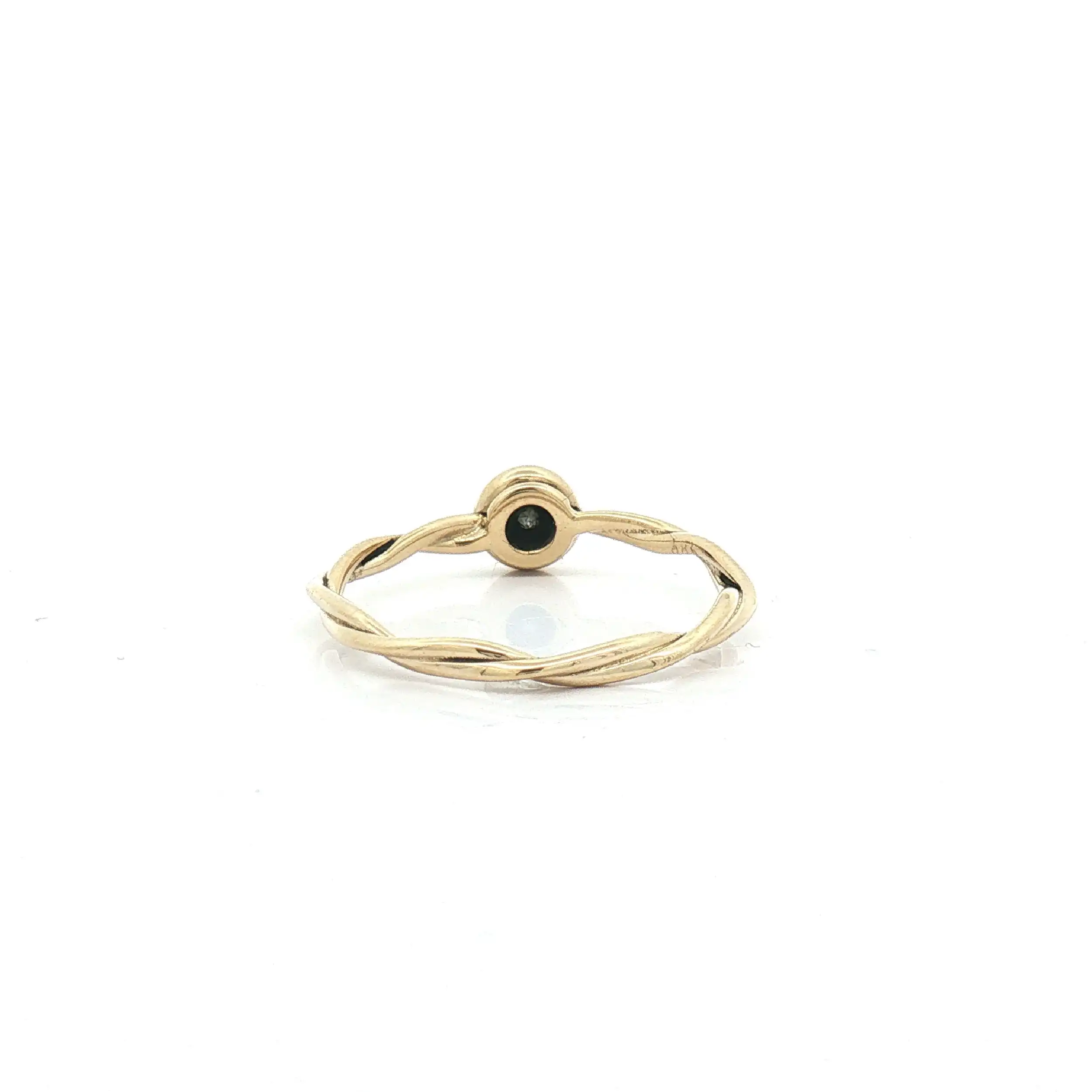 Ring Gelbgold geflochten mit Brillant Ring Gelbgold geflochten mit Brillant