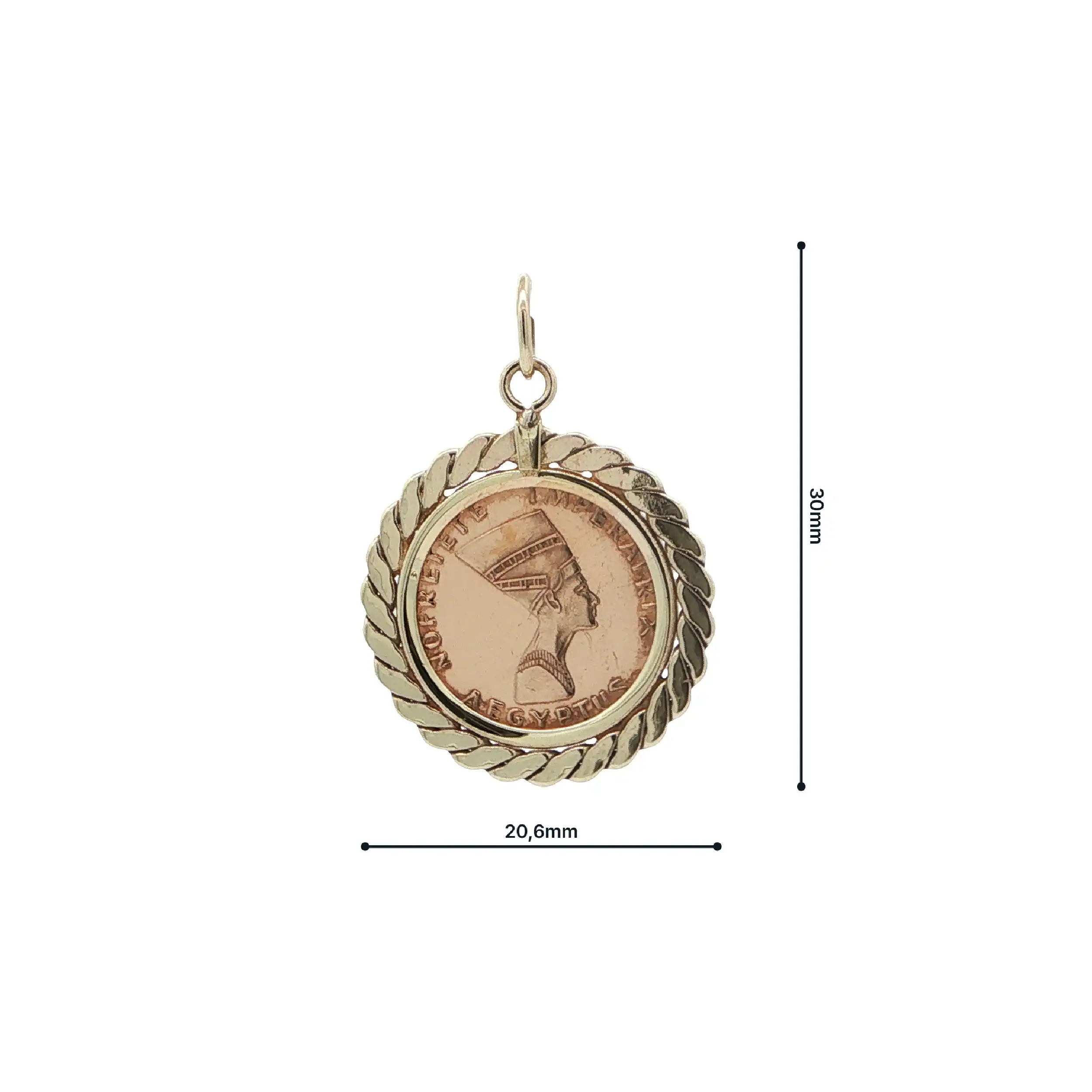 Anhänger Gelbgold mit Nofretete-Medaille