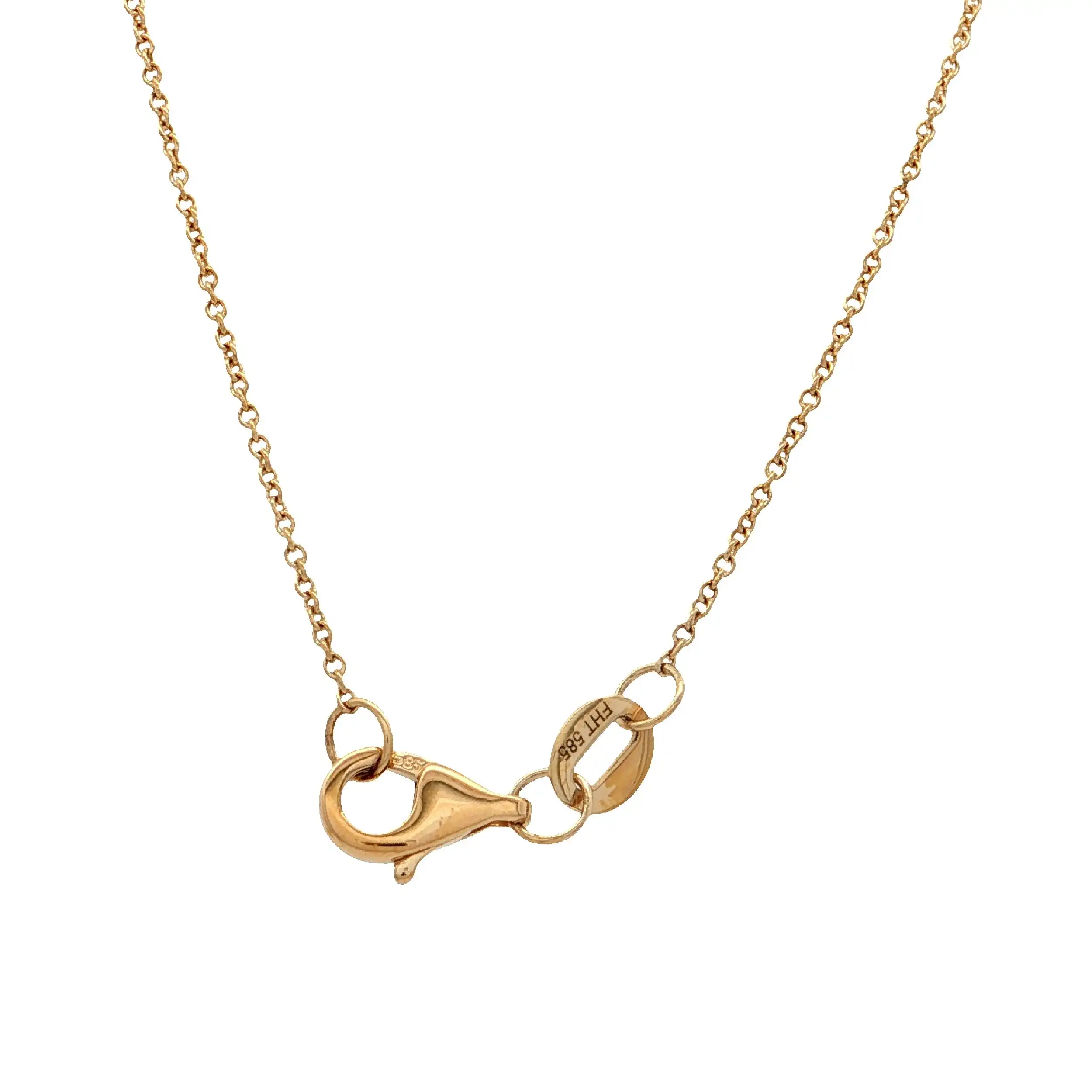 Ankercollier mit Bicoloranhänger mit Brillanten