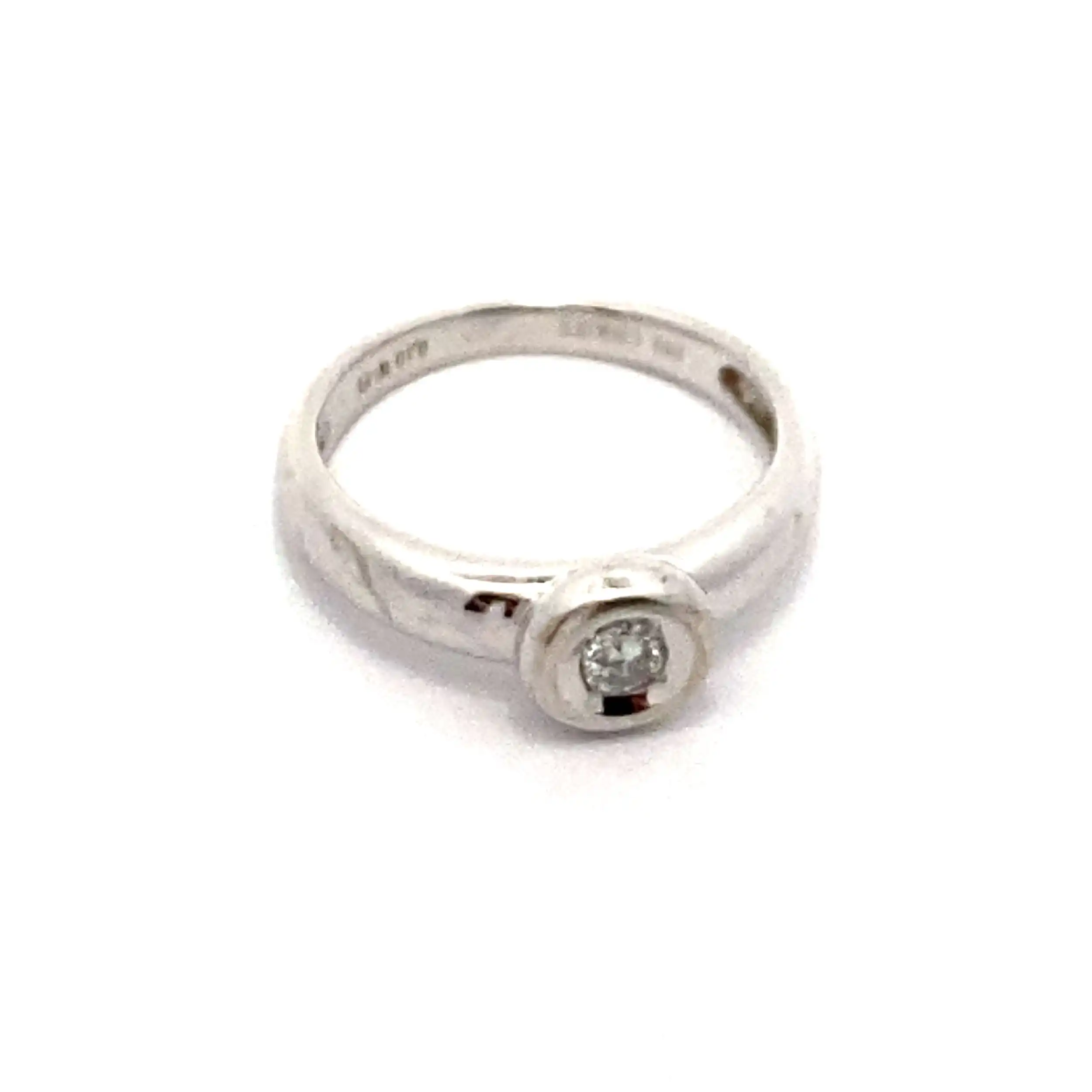 Ring Weißgold Christ mit Brillant Solitär Ring Weißgold Christ mit Brillant Solitär