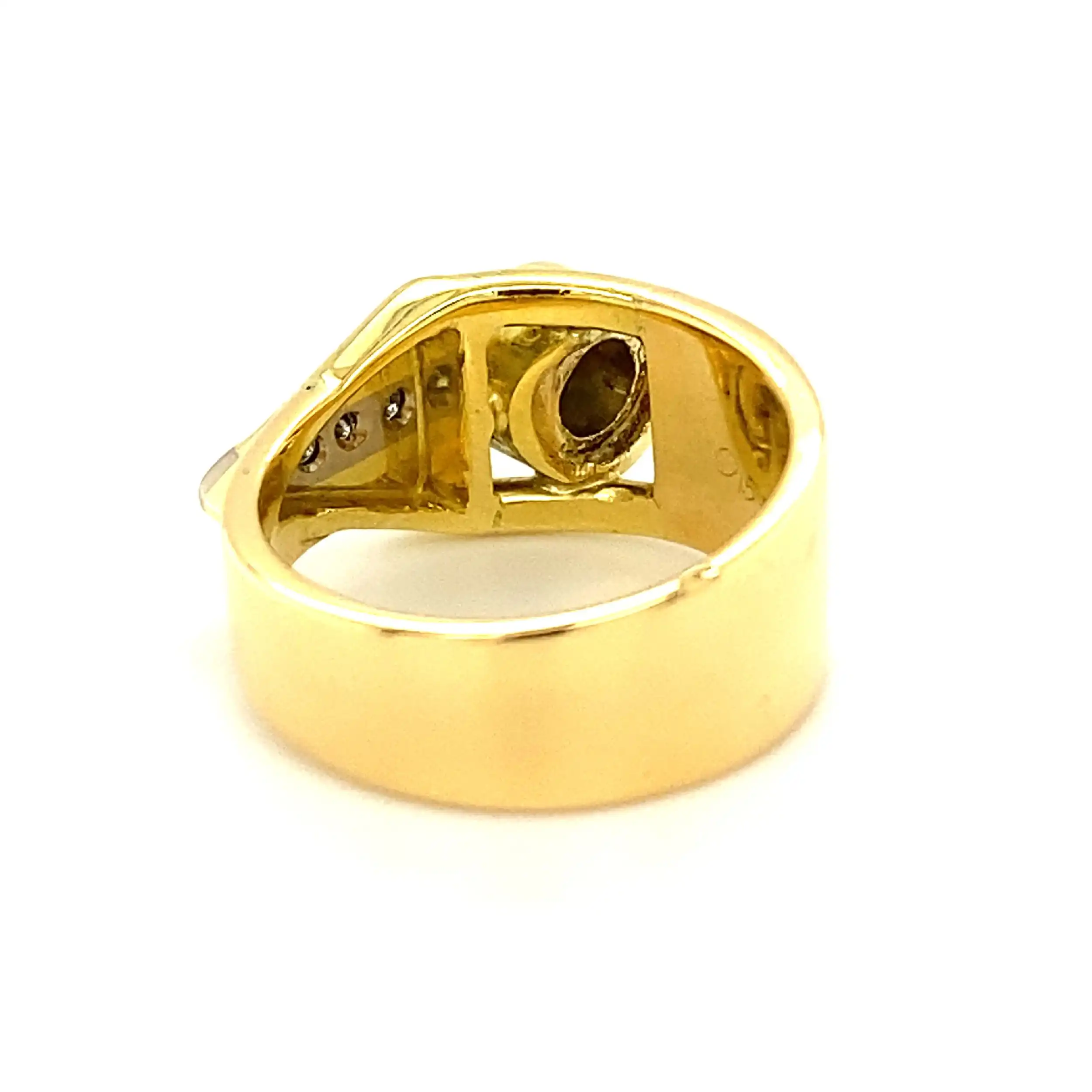 Ring Gelbgold mit Brillanten, graviert mit 0,55ct.