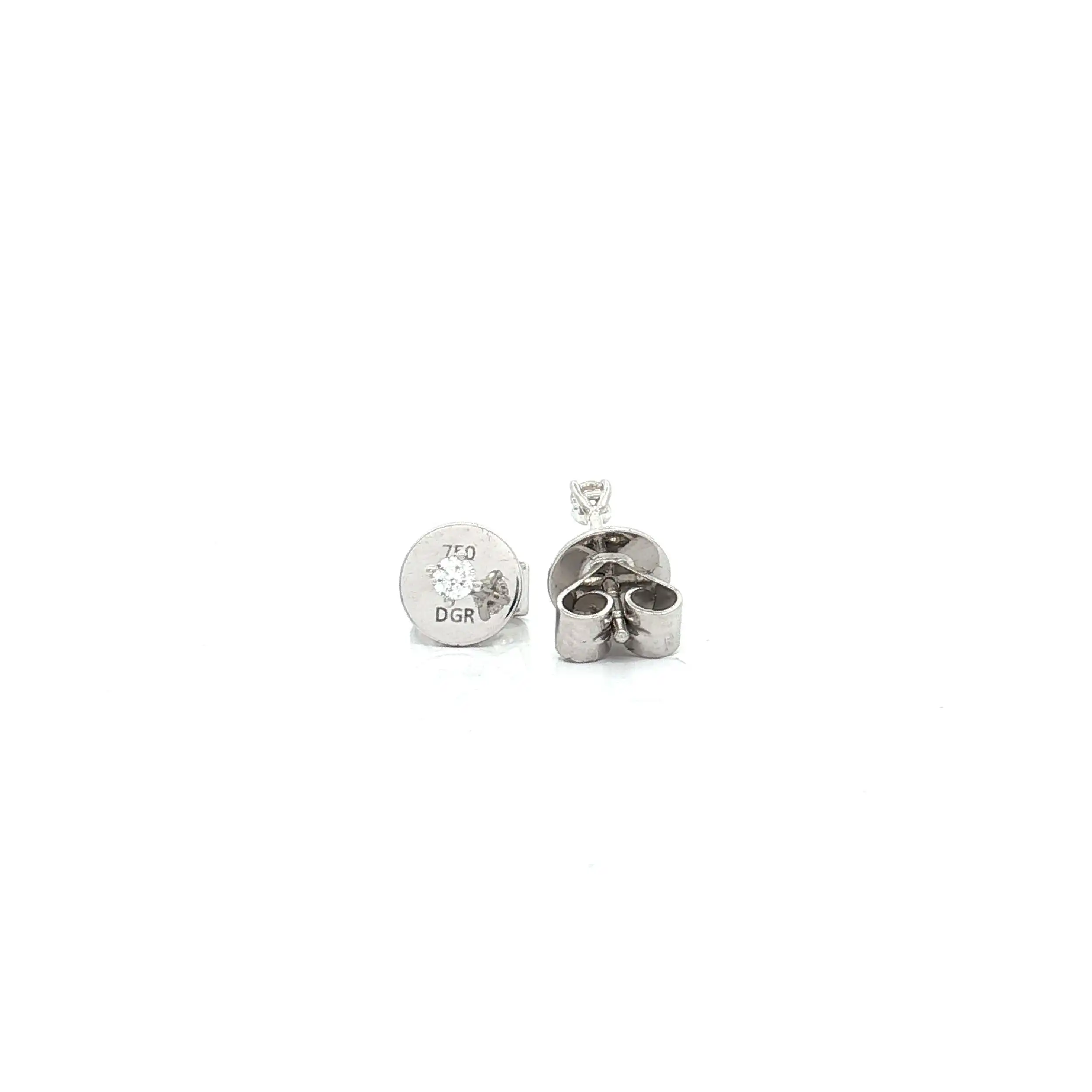 Solitärohrstecker Weißgold mit Brillant Solitär Solitärohrstecker Weißgold mit Brillant Solitär