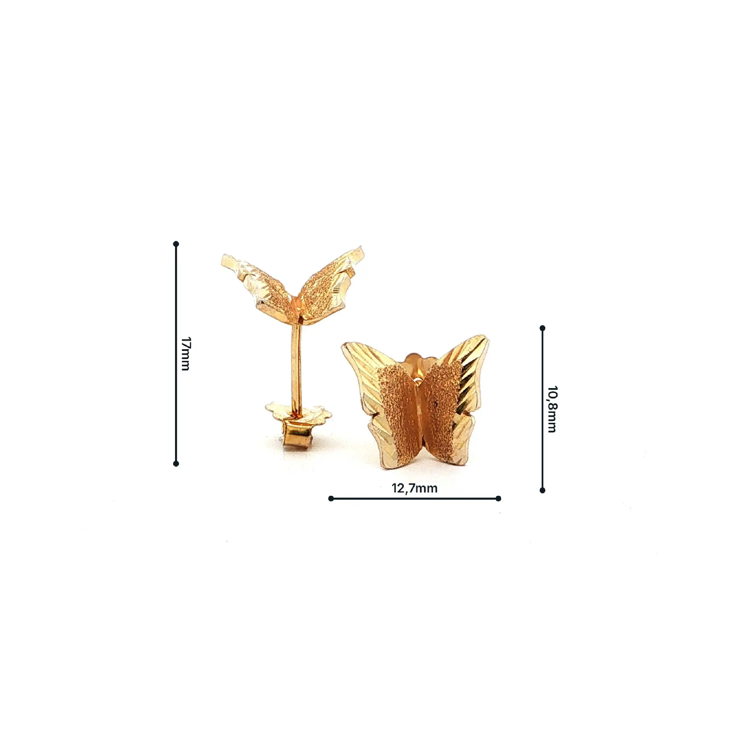 Ohrstecker Gelbgold "Schmetterling"