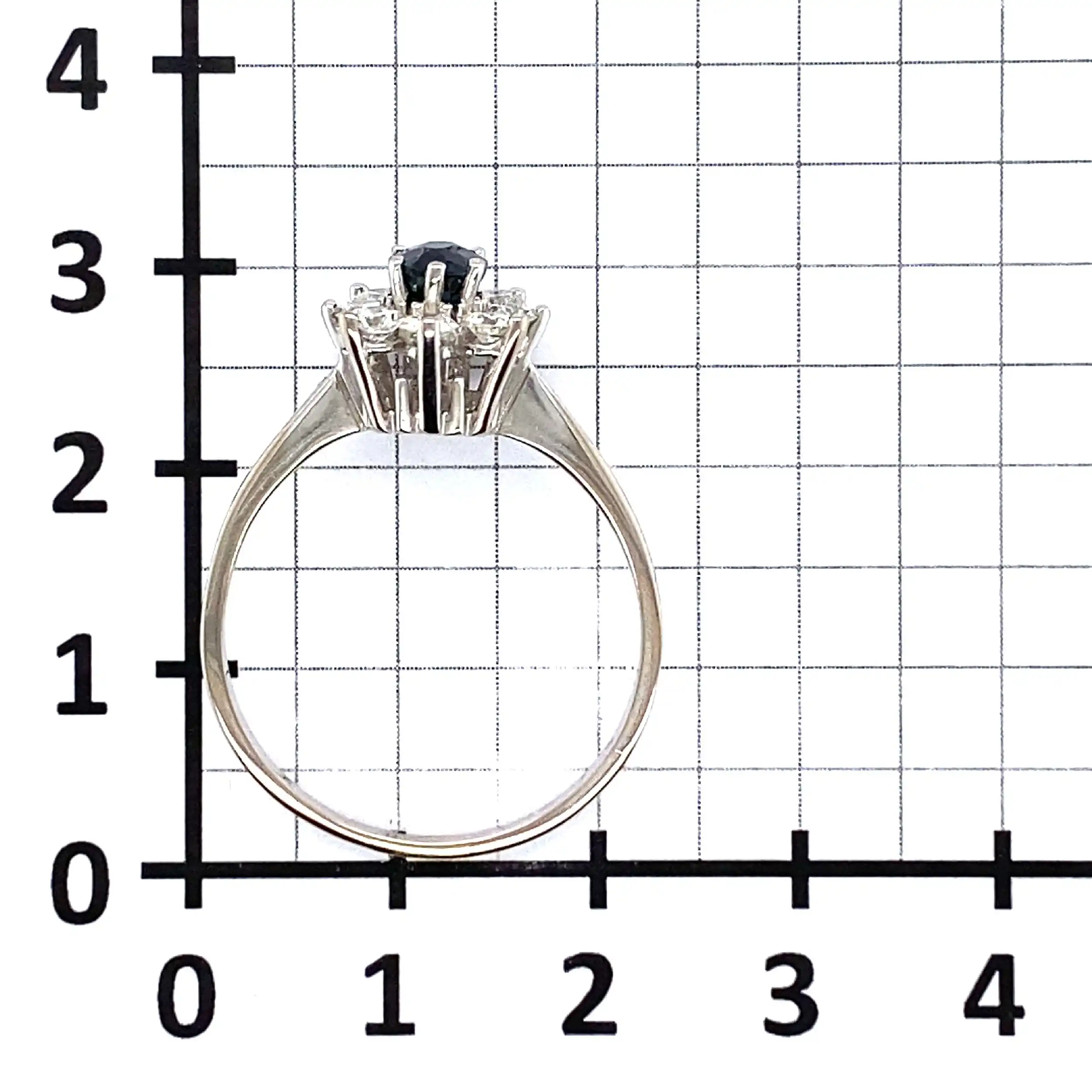 Ring Weißgold mit Saphir & Brillanten Ring Weißgold mit Saphir & Brillanten