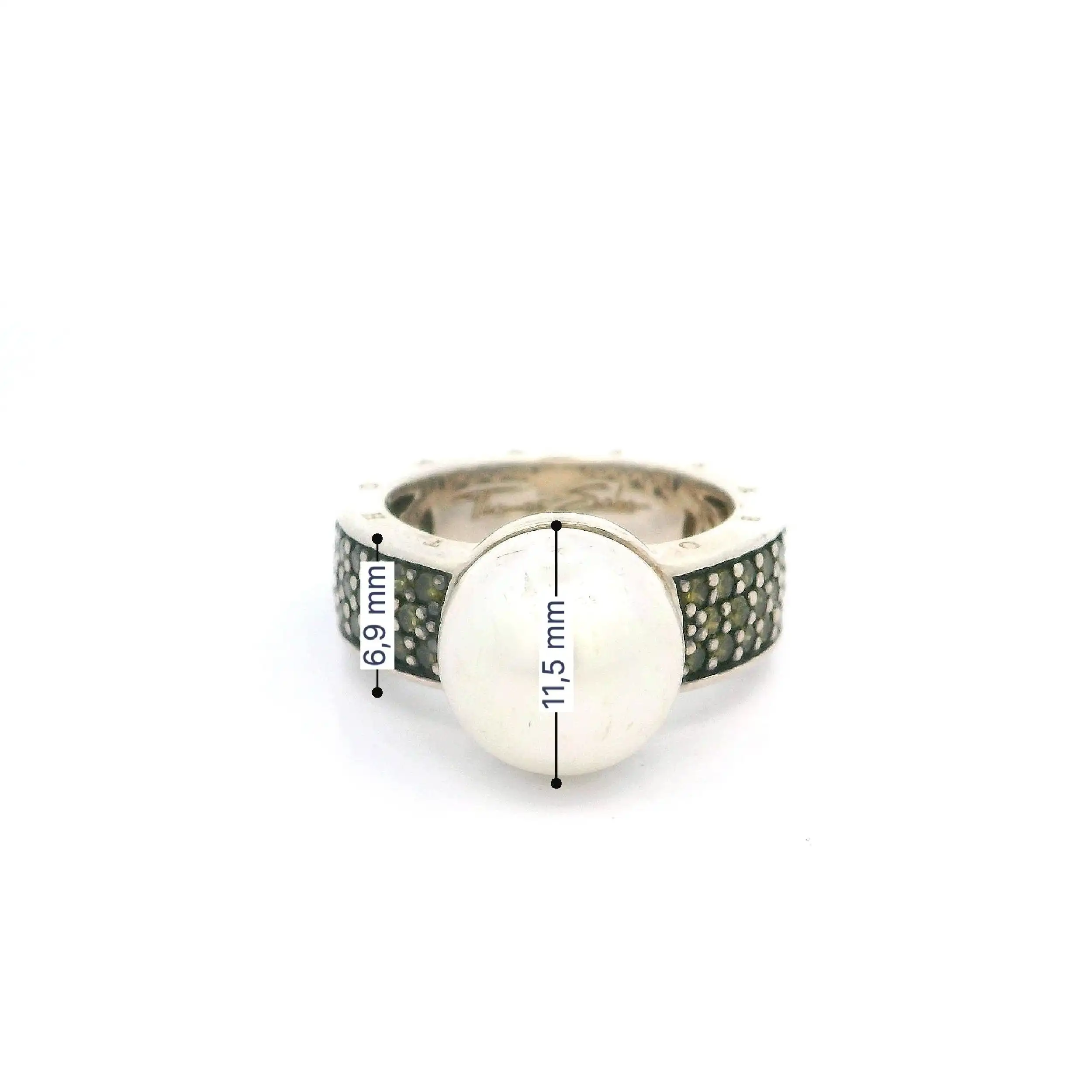 Ring mit Perle und grünen Steinen Thomas Sabo Ring mit Perle und grünen Steinen Thomas Sabo