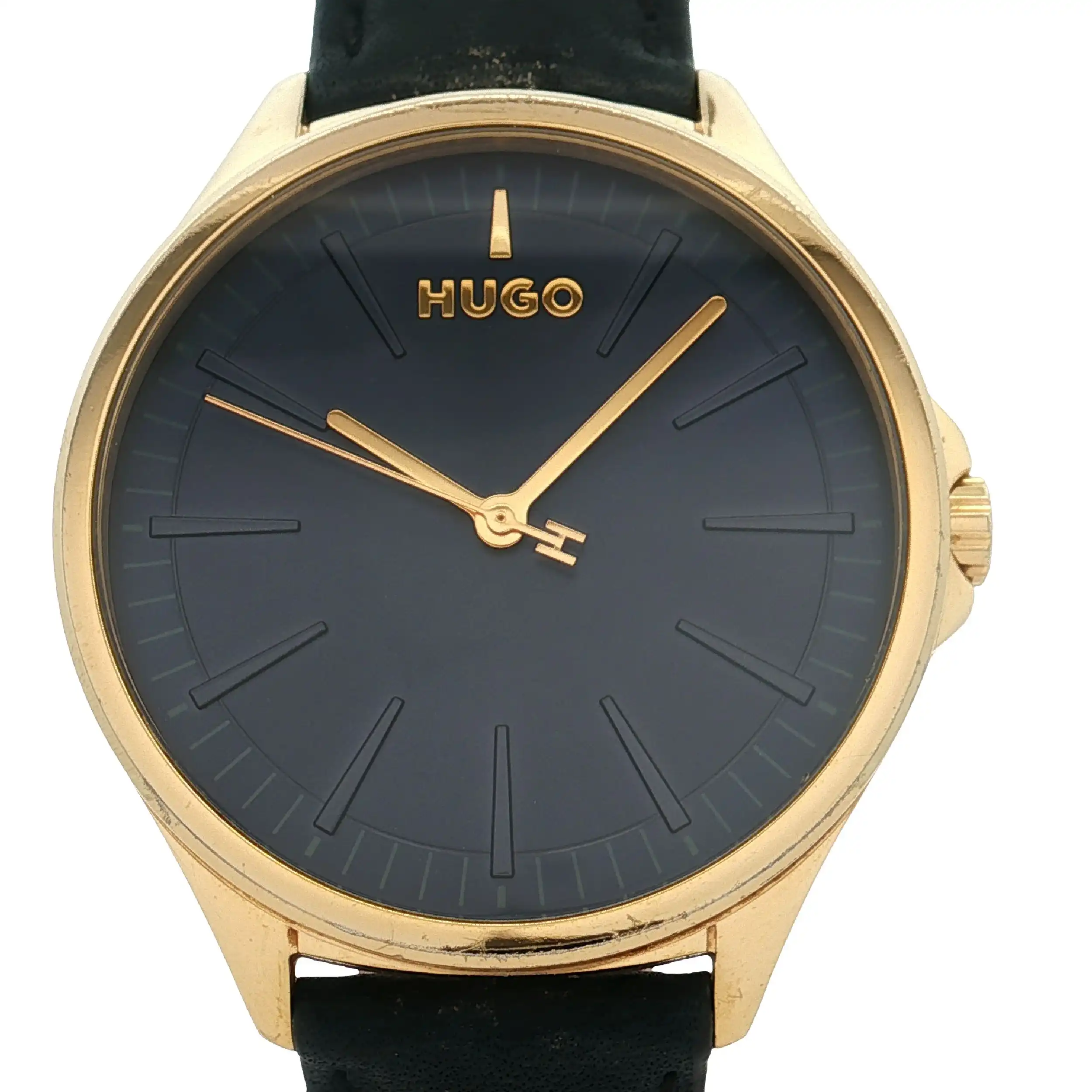 Herrenuhr Boss Quarz vergoldet 