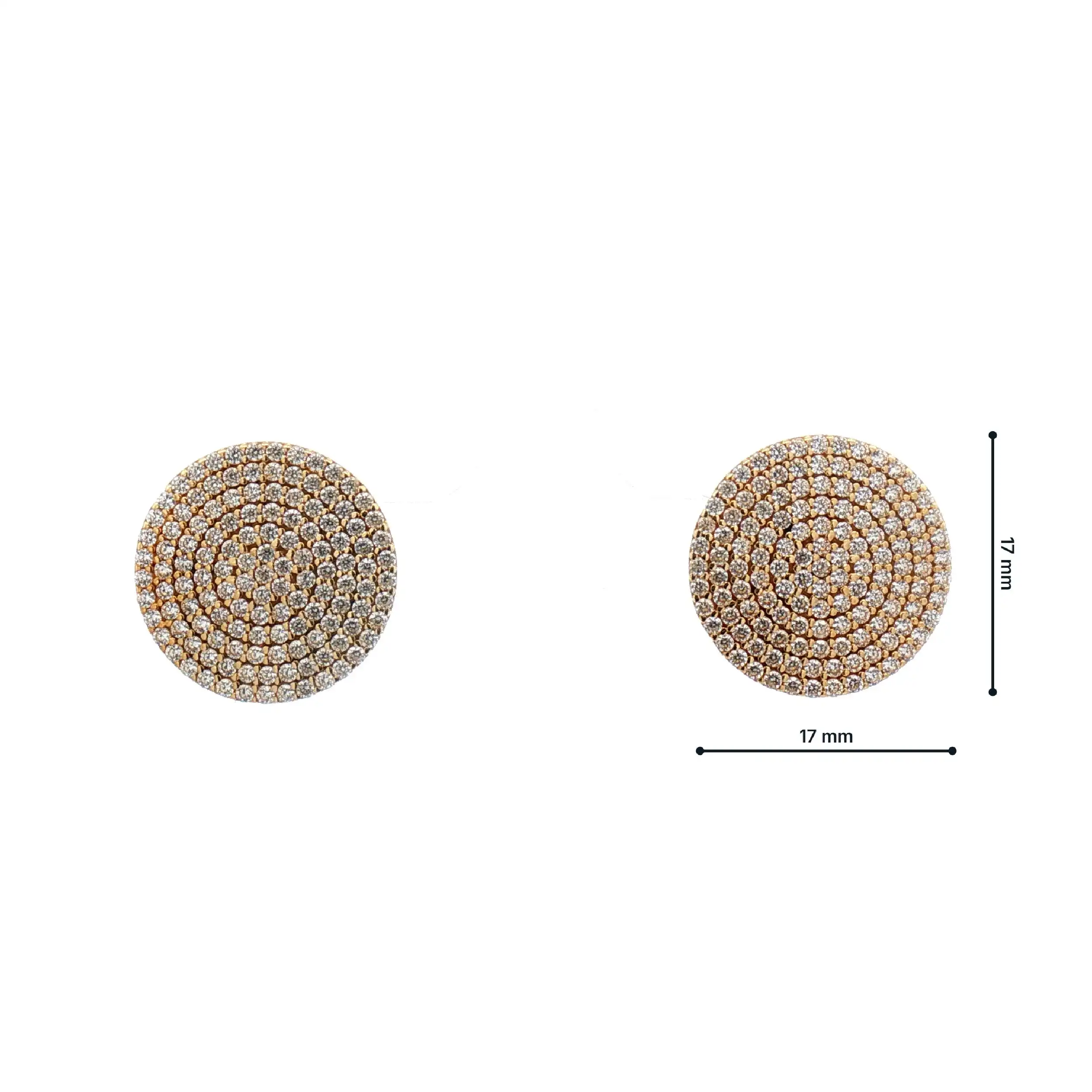 Ohrstecker Gelbgold mit Zirkonia