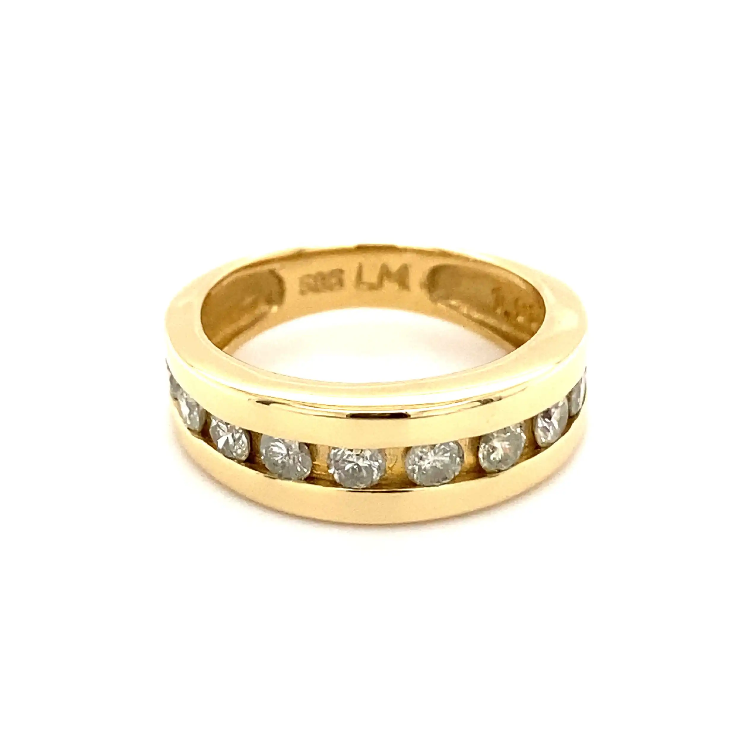 Ring Gelbgold mit Brillanten, graviert mit 1.00ct.