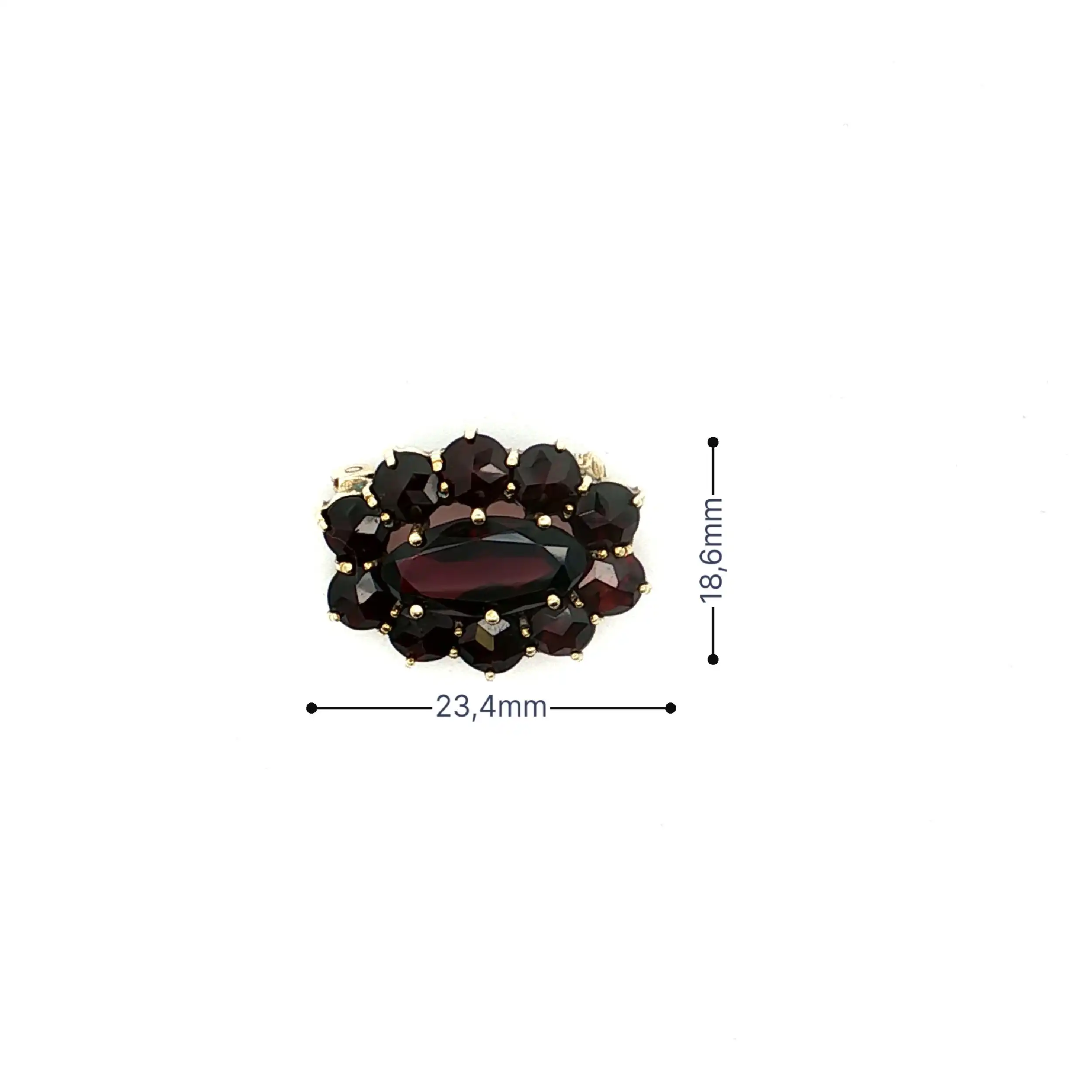 Nadel Gelbgold mit Granat Nadel Gelbgold mit Granat