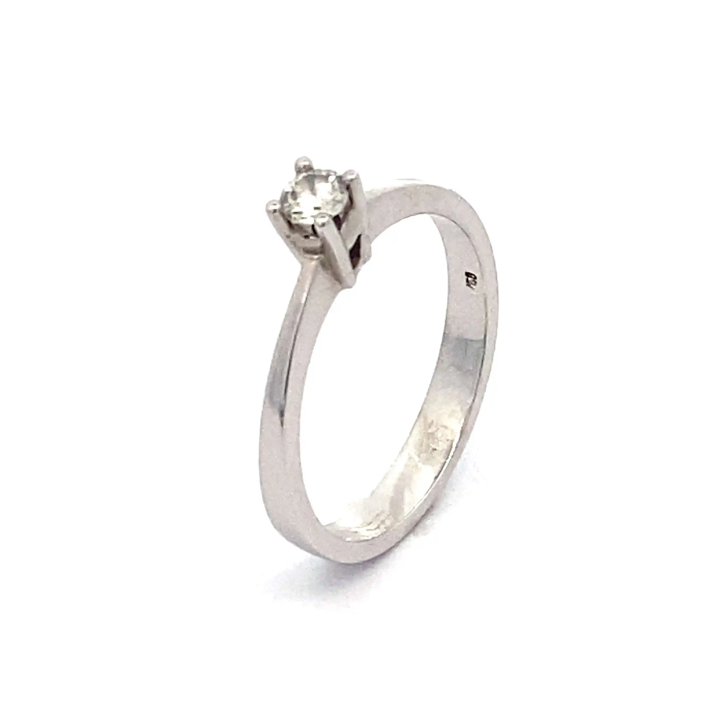 Ring Weißgold mit Brillant Solitär