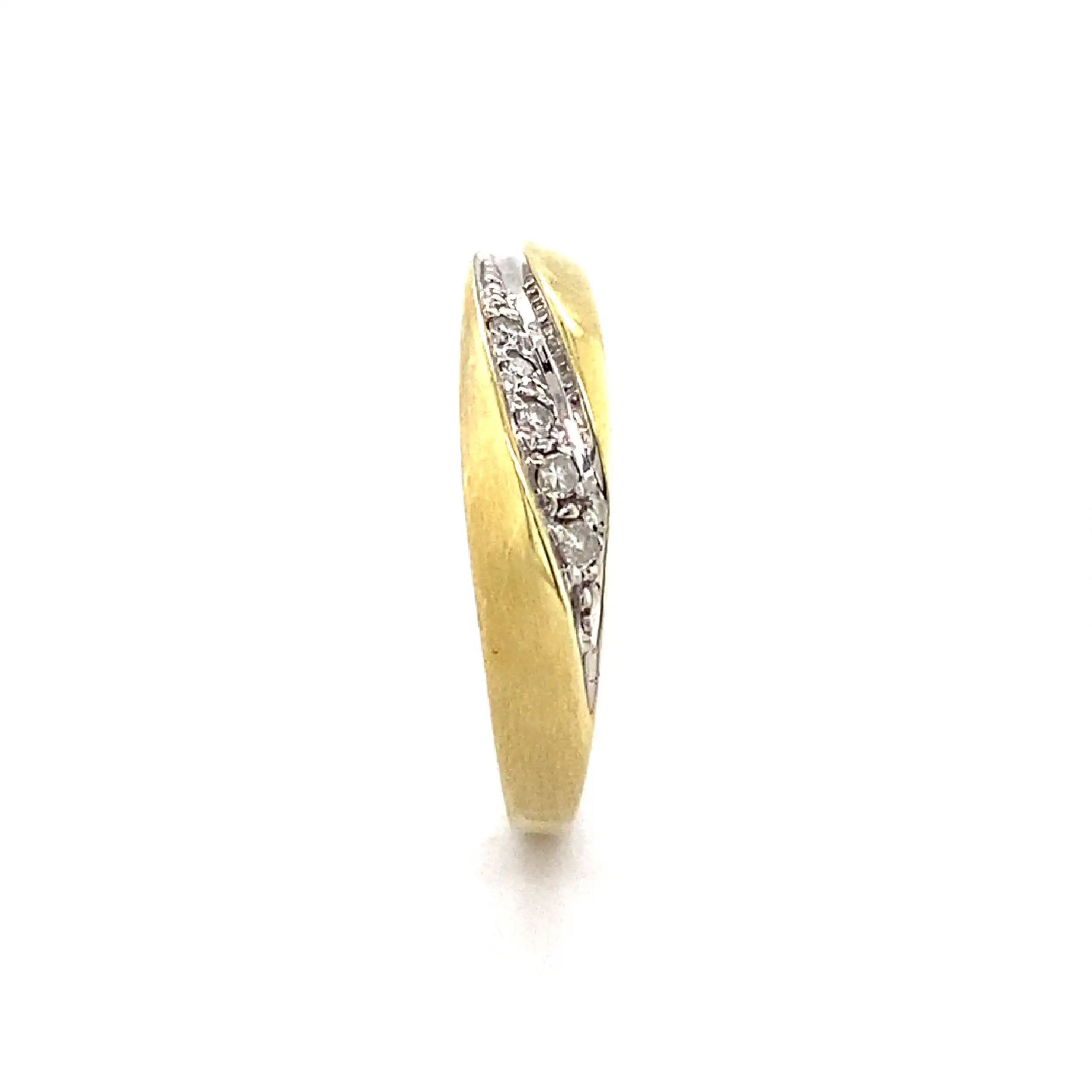 Ring Bicolor mit Diamanten, graviert mit 0,075ct Ring Bicolor mit Diamanten, graviert mit 0,075ct
