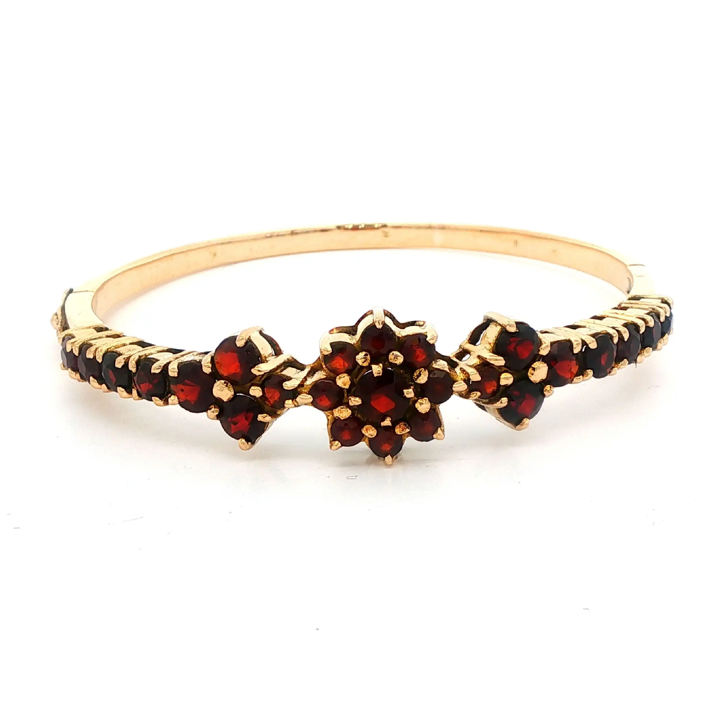 Armreif Gelbgold mit Granat Armreif Gelbgold mit Granat