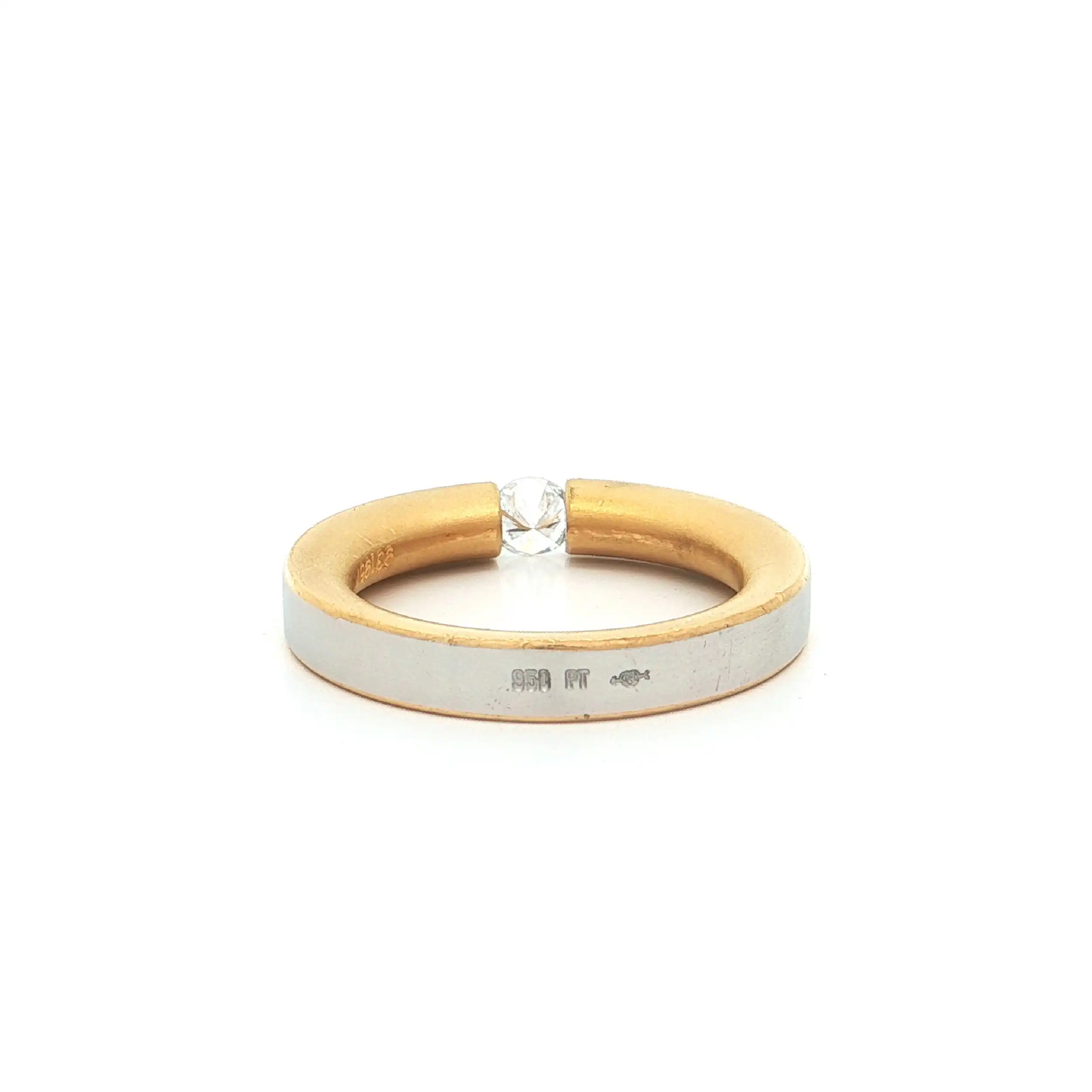 Spannring Bicolor mit Brillant "Niessing"