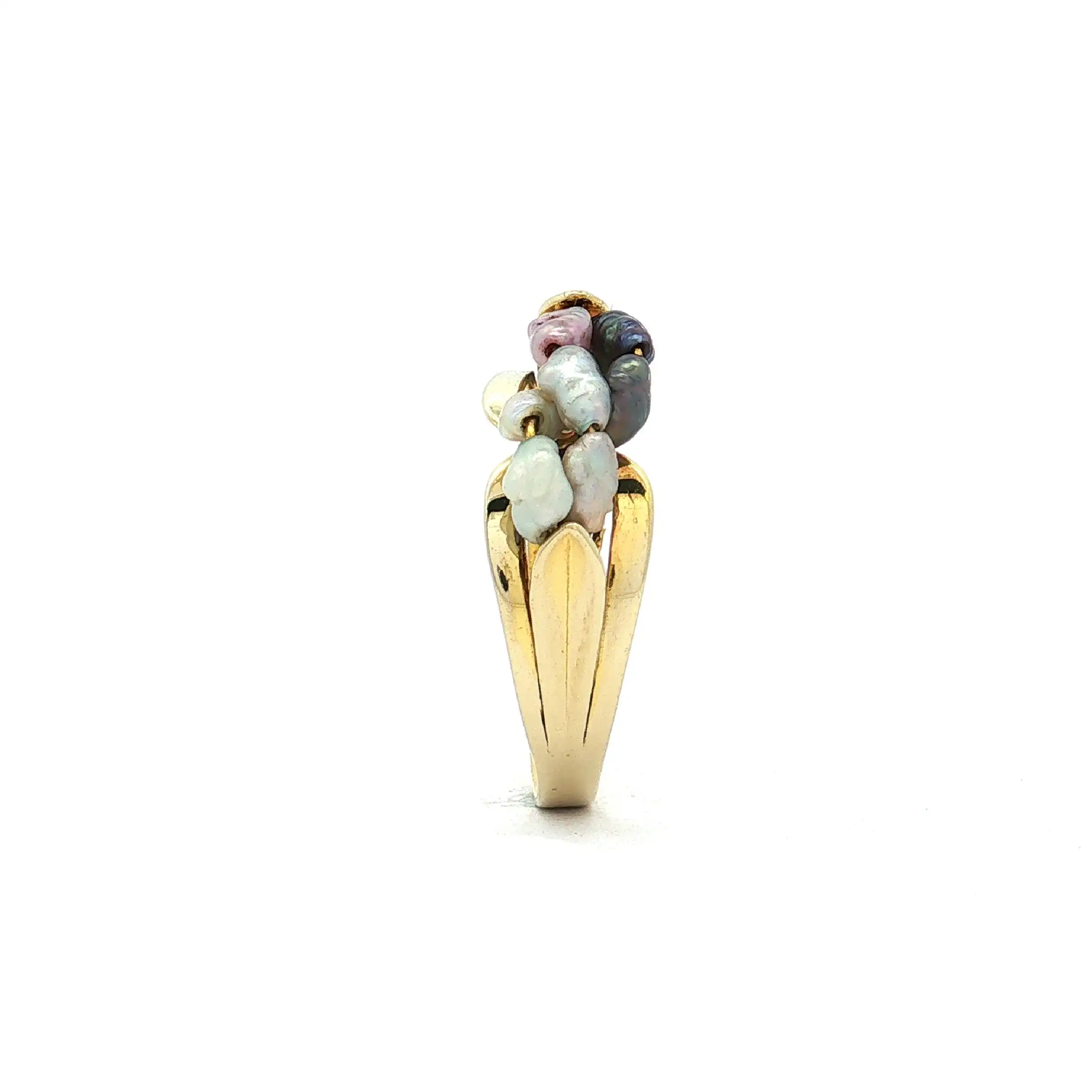 Ring Gelbgold mit Perlen