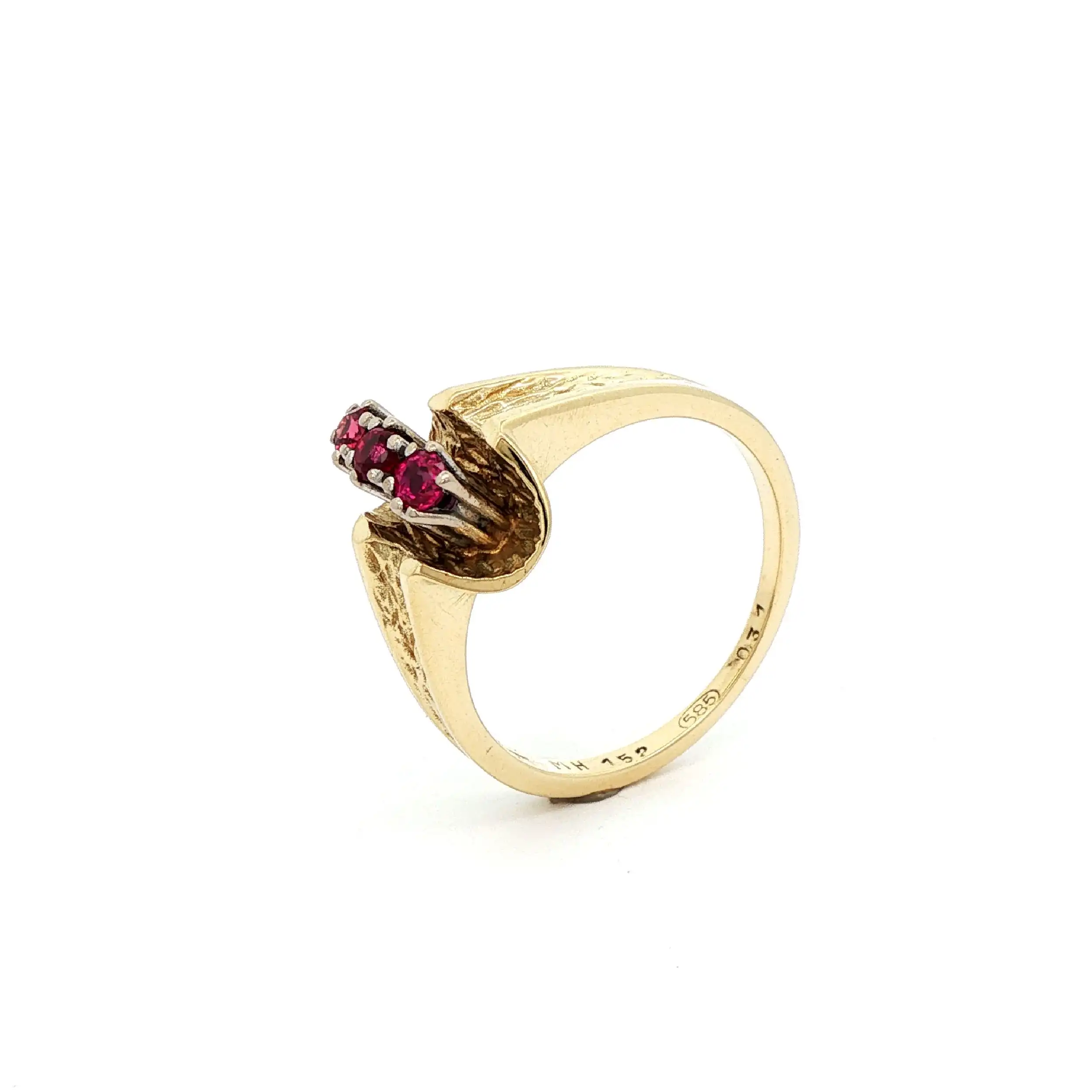 Ring Bicolor mit roten Farbsteinen