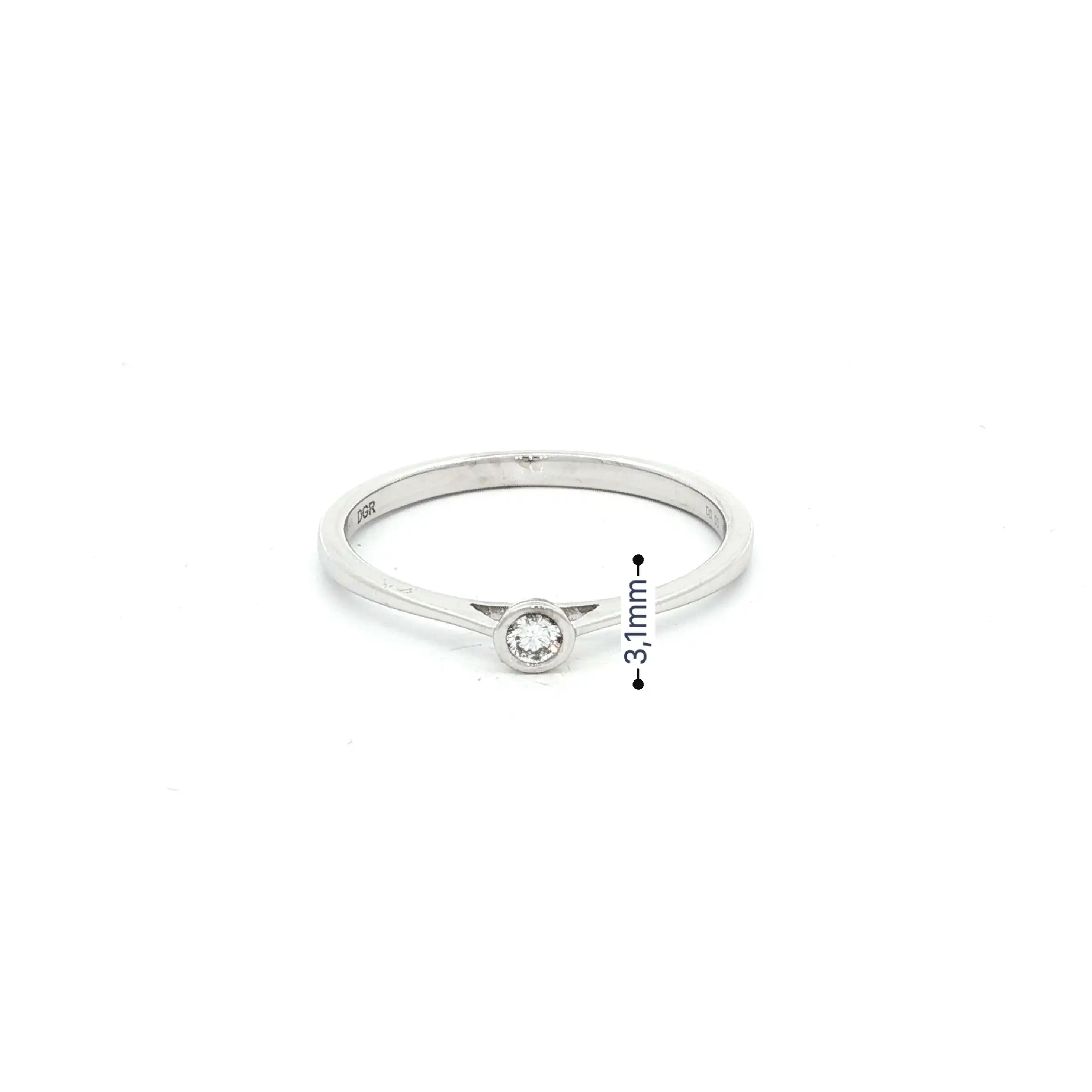 Solitärring Weißgold mit Brillant 0,05ct