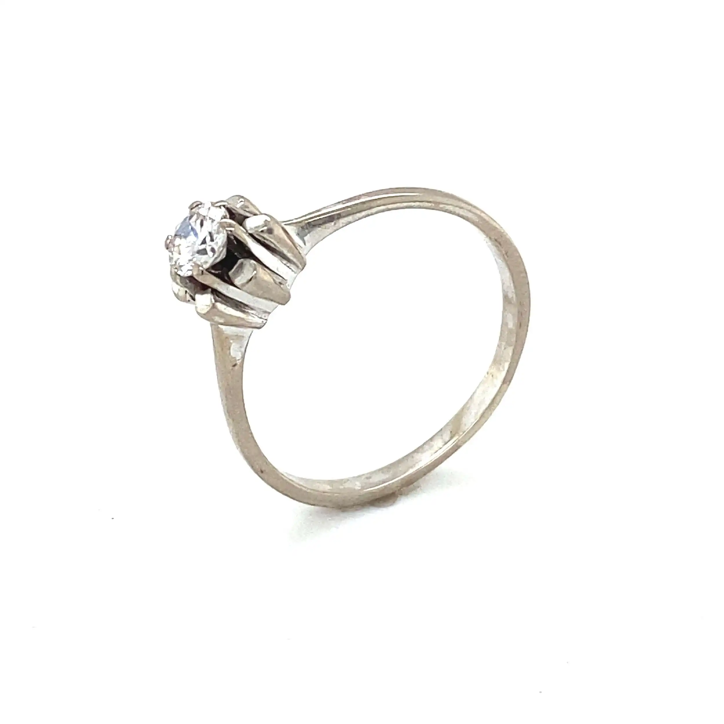 Ring Weißgold mit Brillant Ring Weißgold mit Brillant