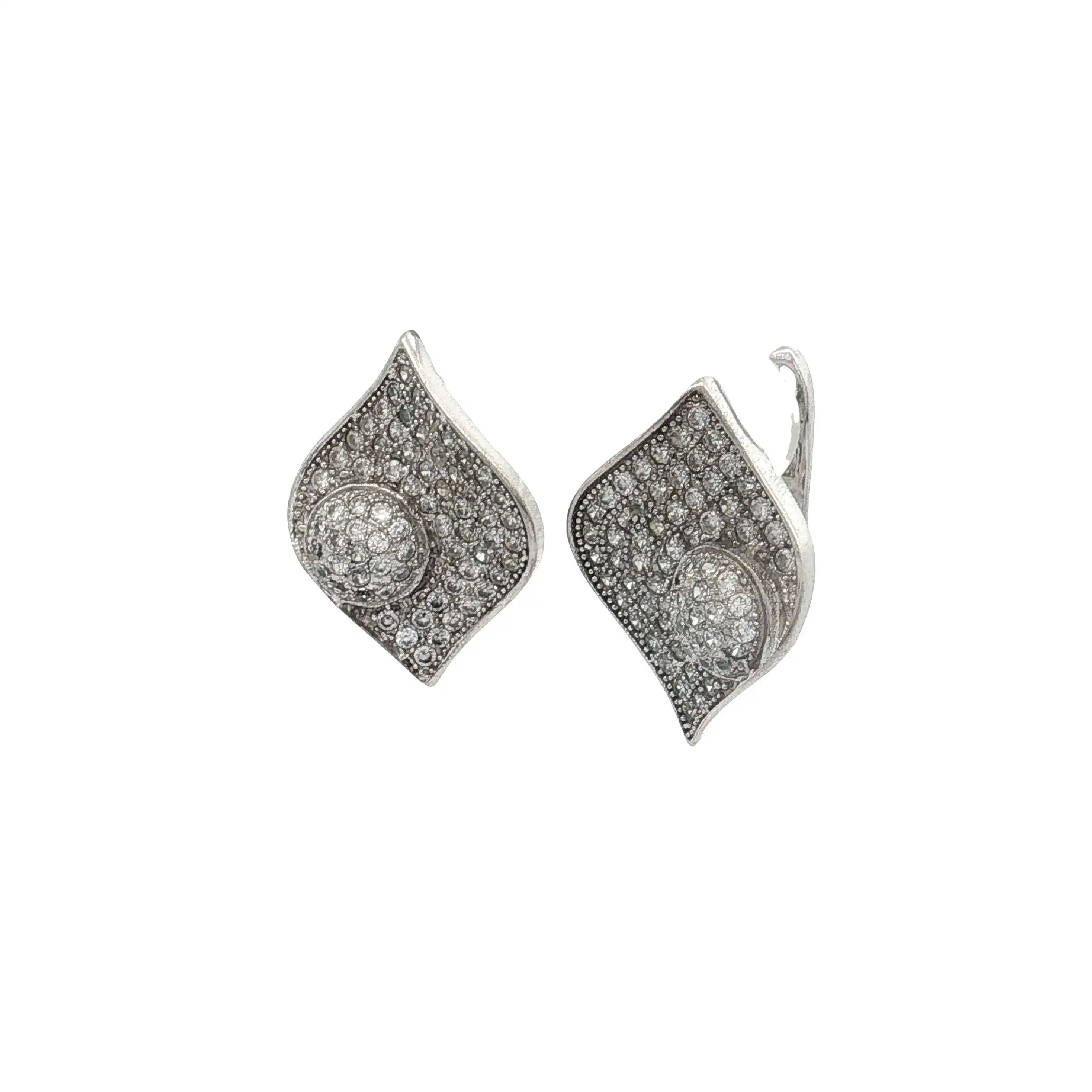 Paar Ohrringe Silber mit Zirkonia