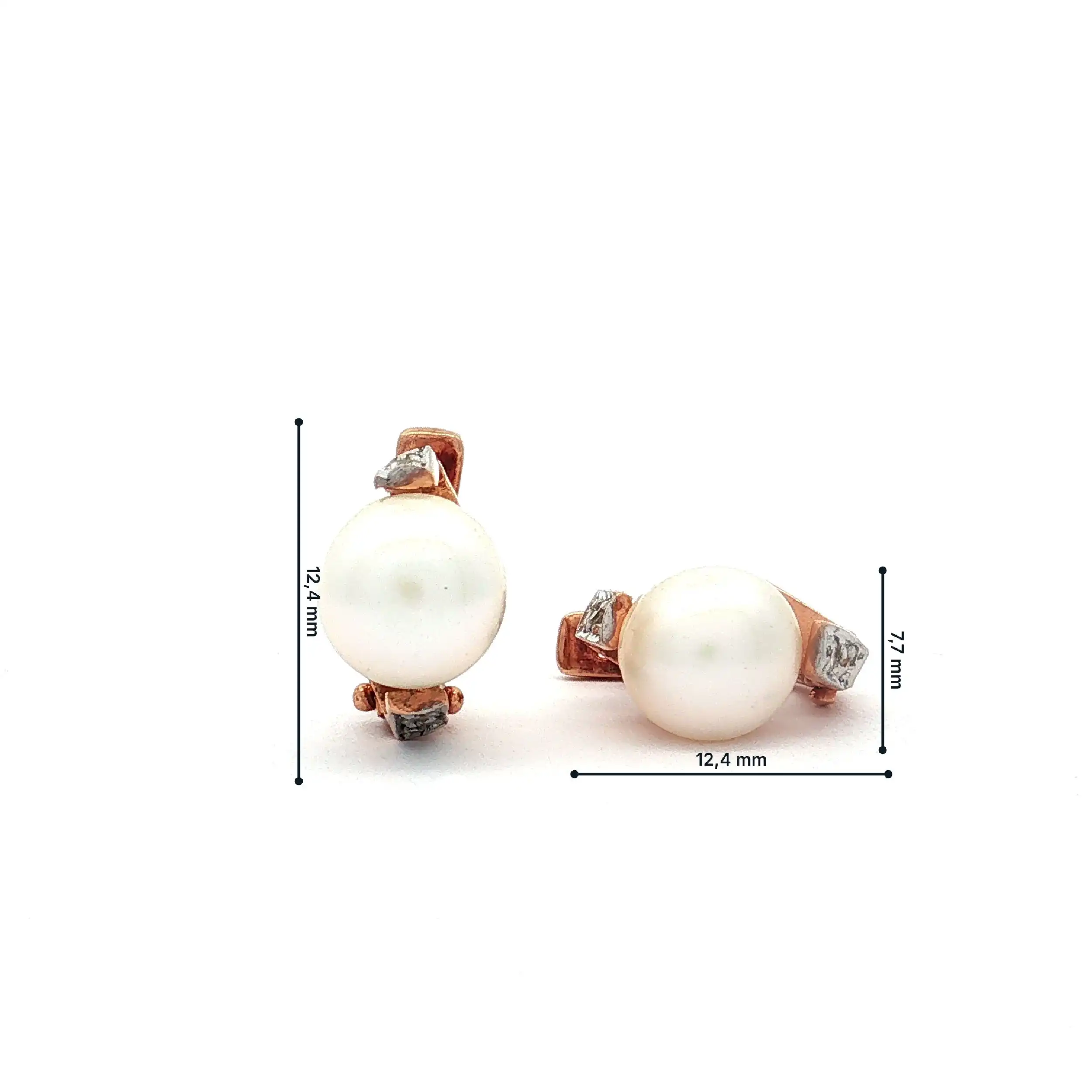 Ohrringe Gelbgold mit Perlen und Zirkonia Ohrringe Gelbgold mit Perlen und Zirkonia