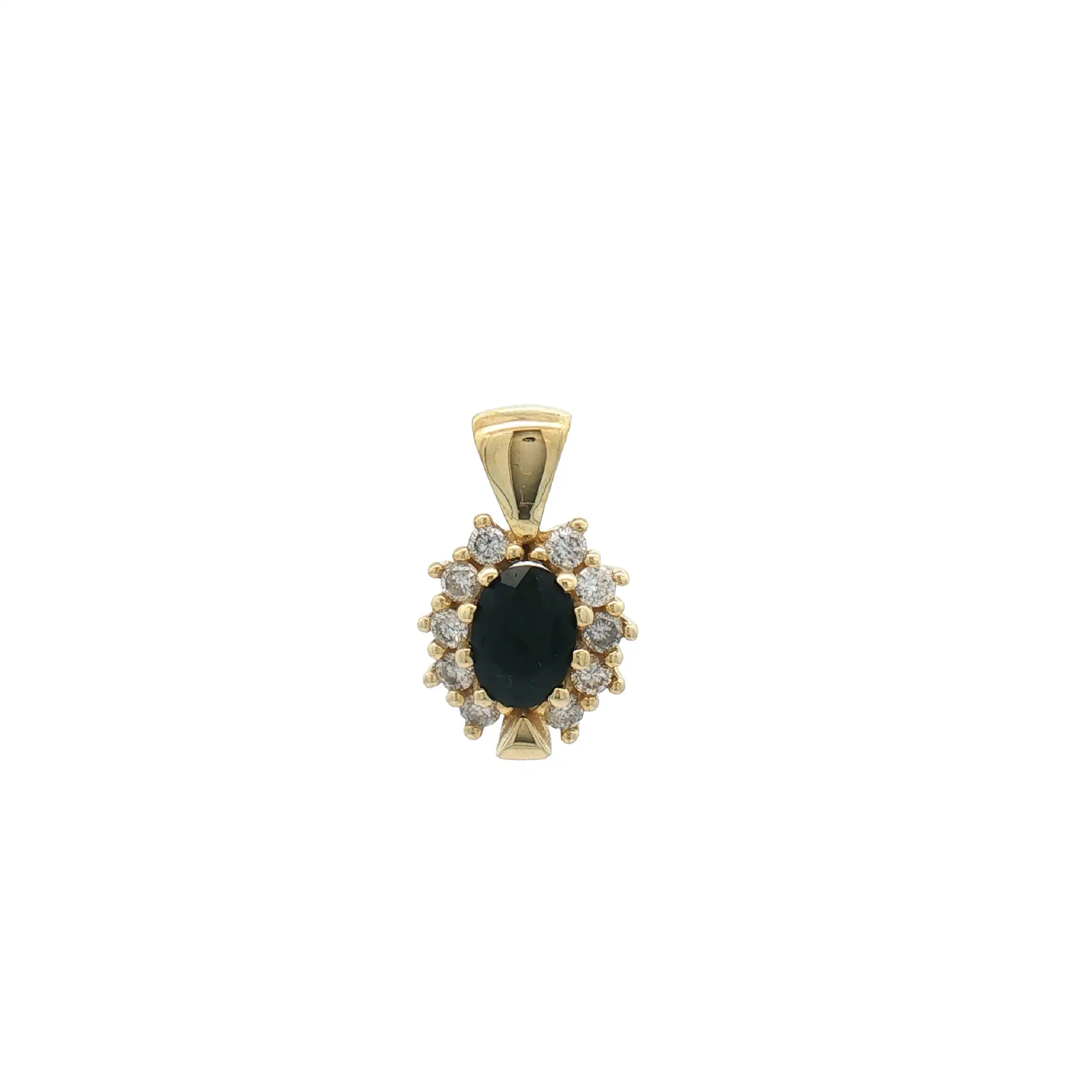 Anhänger Gelbgold mit Brillanten und Saphir Anhänger Gelbgold mit Brillanten und Saphir