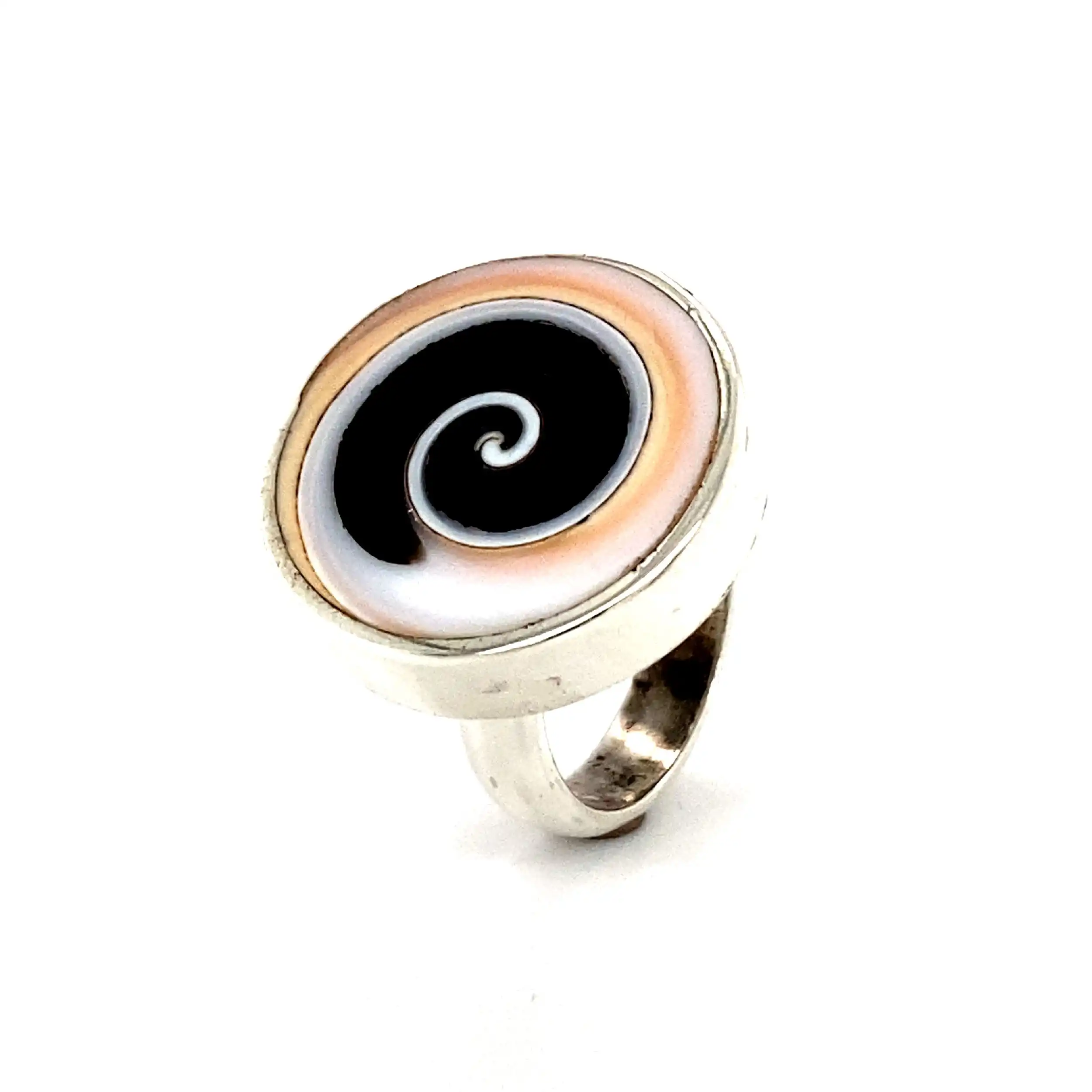 Silberring Tribal Spirit mit Farbwirbel