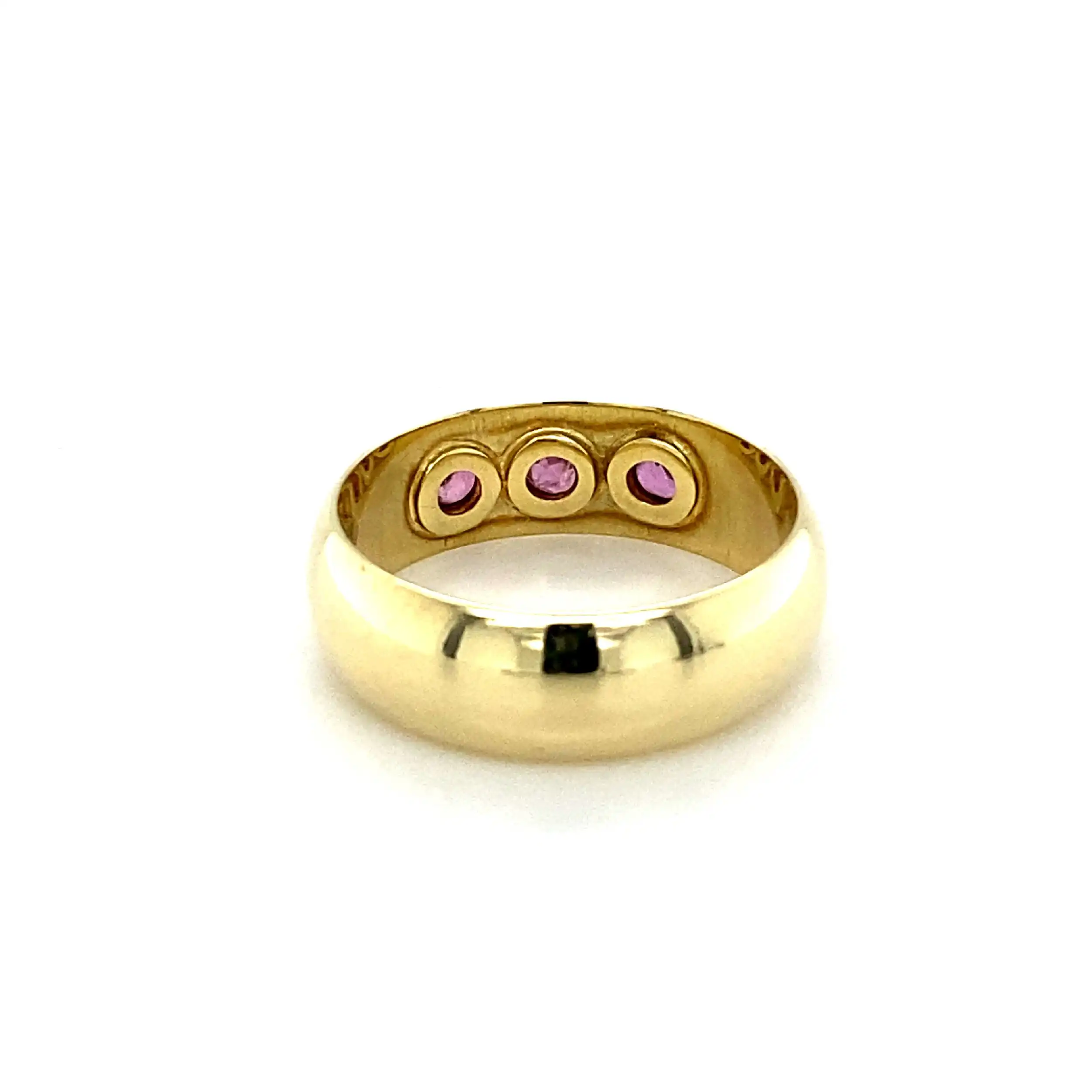 Ring Gelbgold mit rosa Farbsteinen Ring Gelbgold mit rosa Farbsteinen