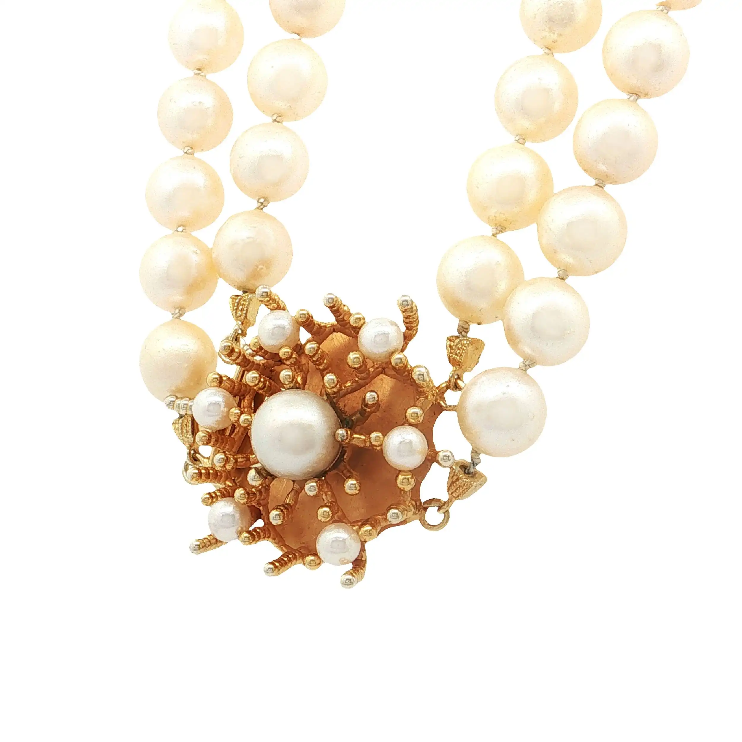 Perlenkette mit Goldschließe Perlenkette mit Goldschließe
