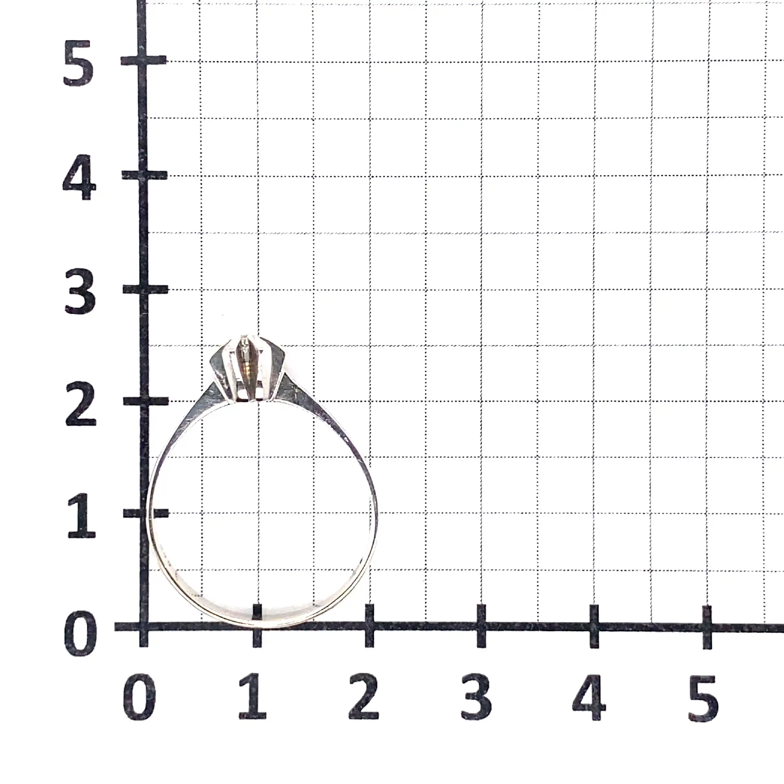 Ring Weißgold mit Brillant, graviert mit 0,07ct
